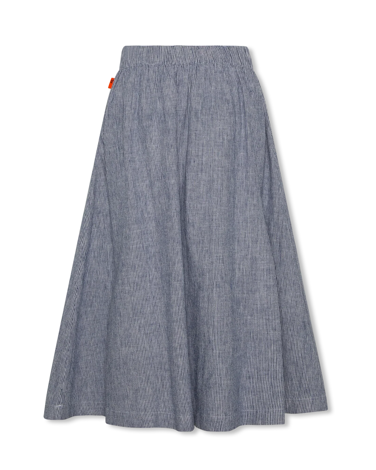 AO76 BLUE/WHITE PIN STRIPED MIDI SKIRT [FINAL SALE] - Image 2