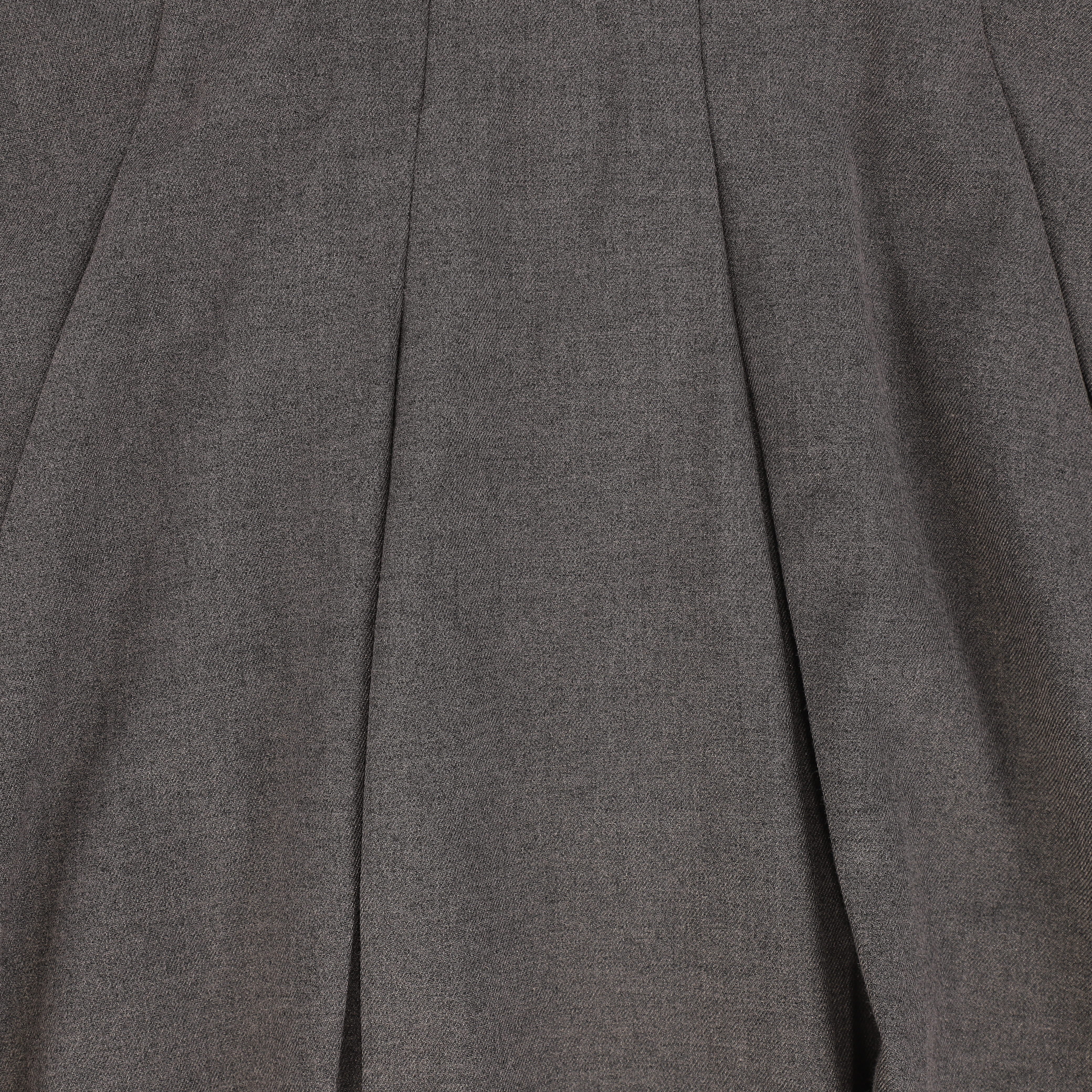 Bace Collection Charcoal Wool Scallop Pleated Skirt [FINAL SALE] - Image 3