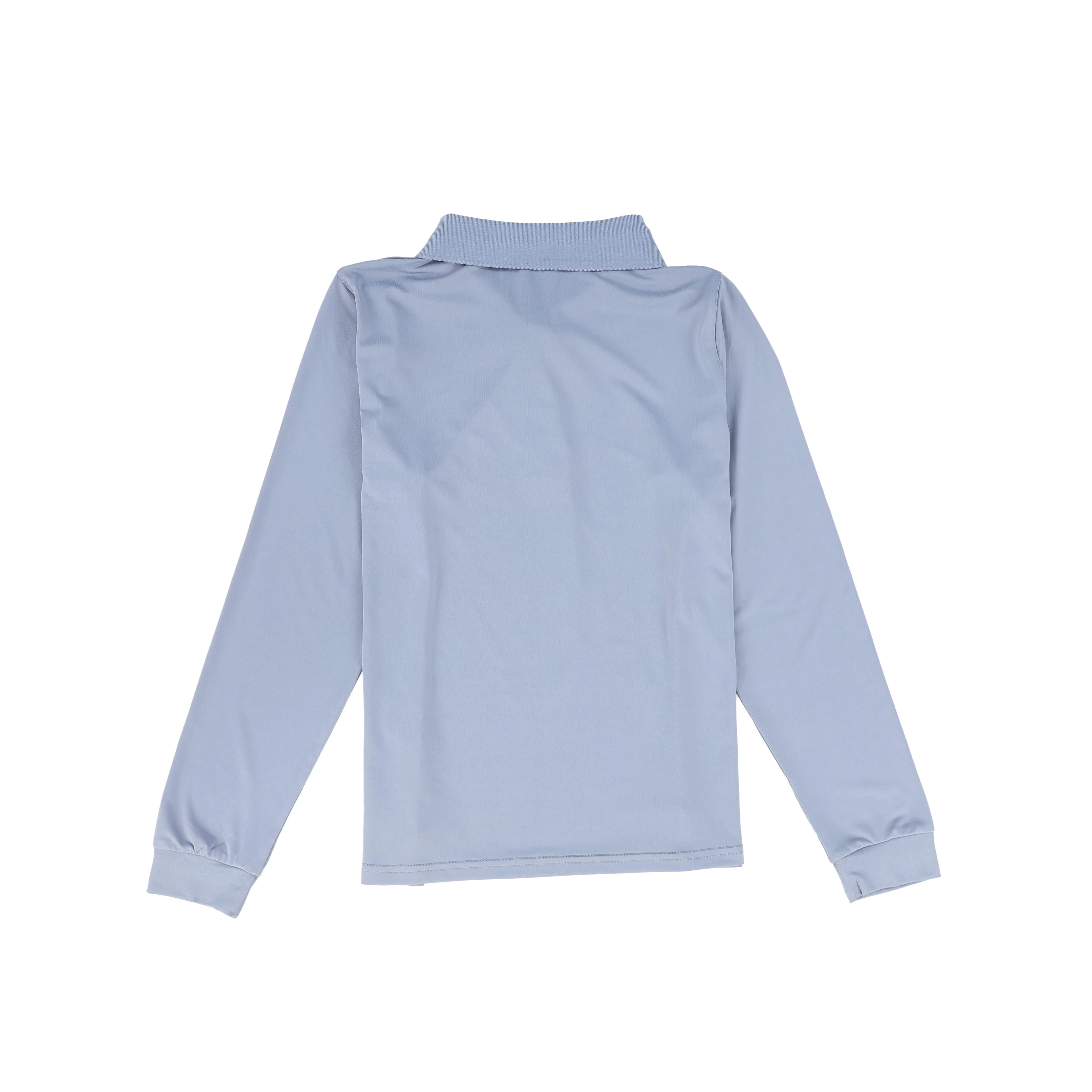 BACE COLLECTION DUSTY BLUE LS LOGO POLO [FINAL SALE] - Image 2