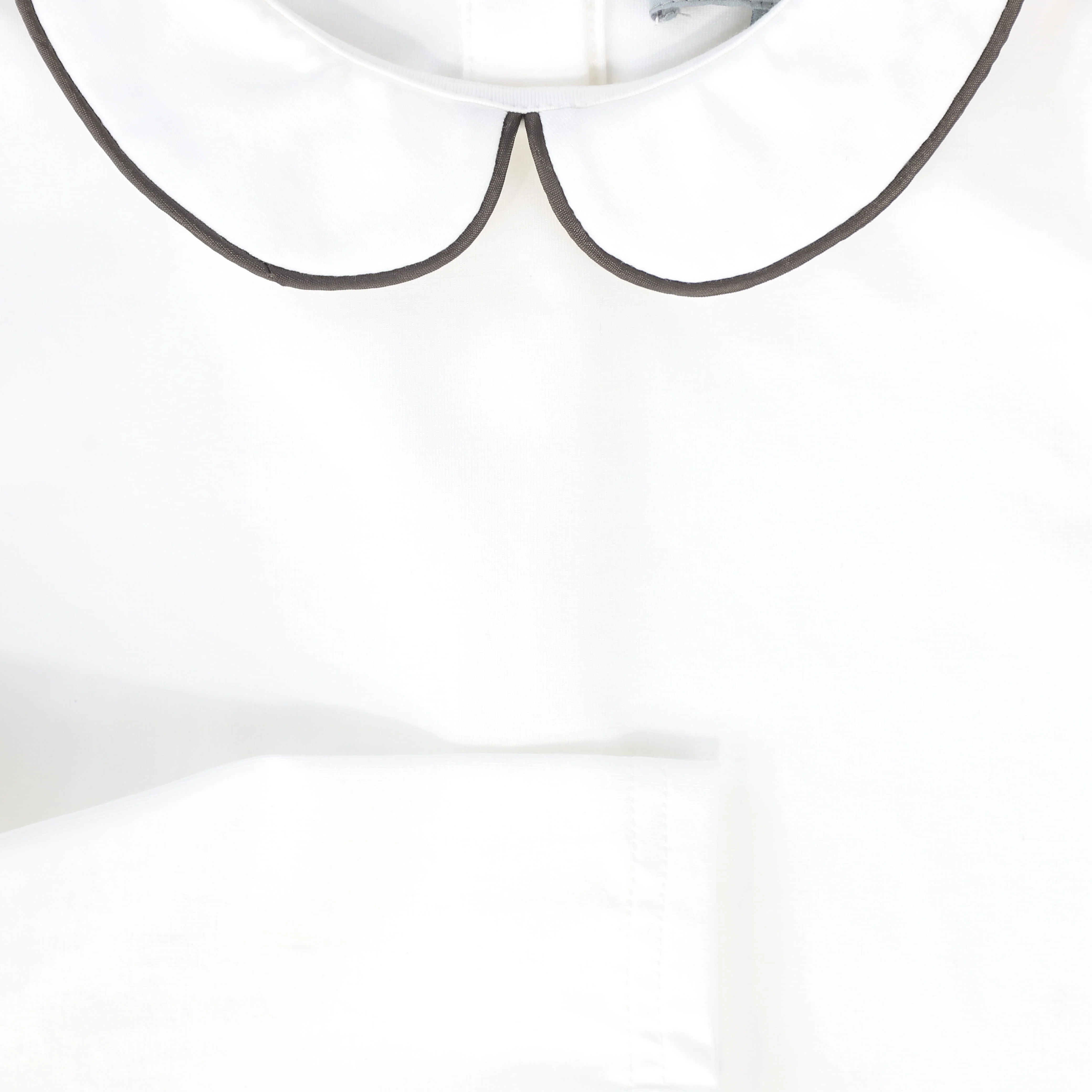 BACE COLLECTION WHITE/GREY LONG SLEEVE ONESIE [FINAL SALE] - Image 3