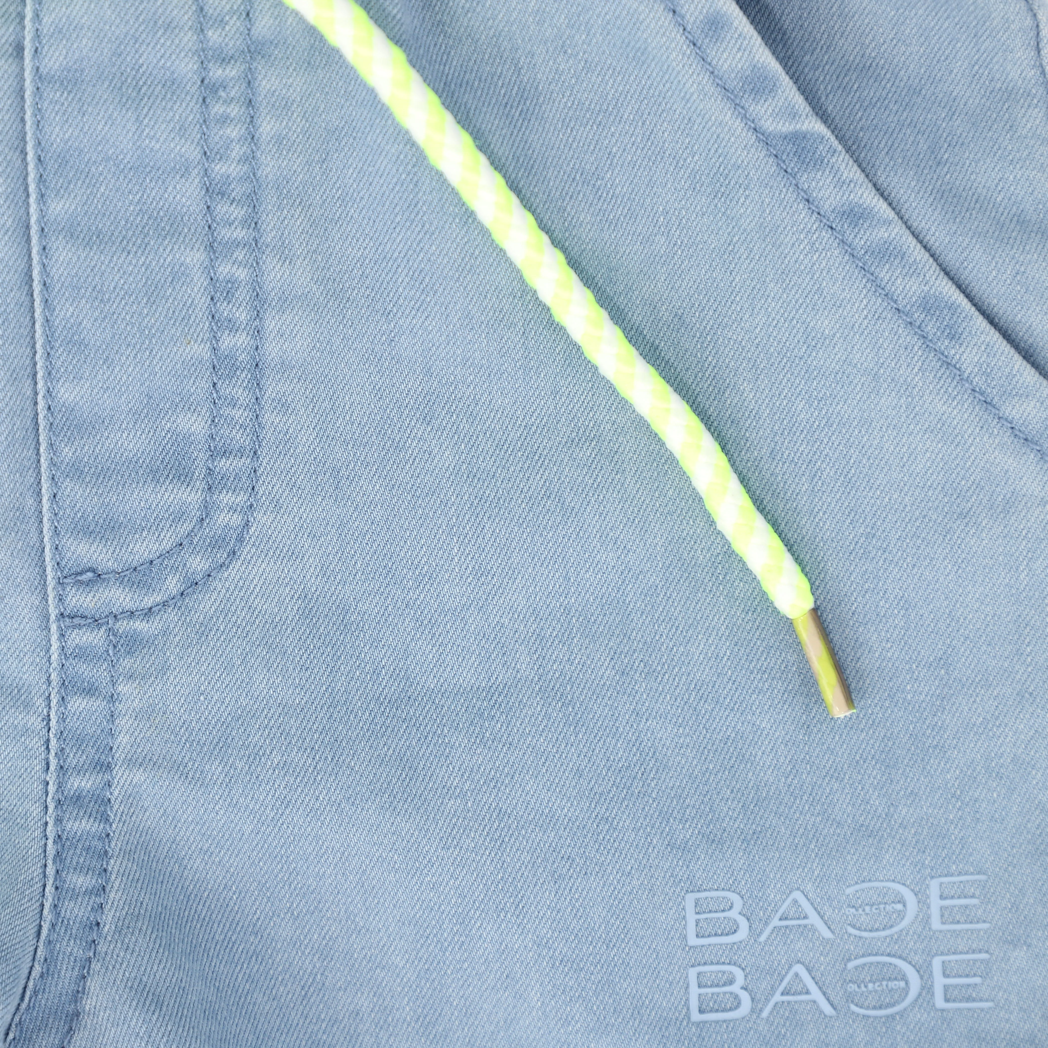 BACE COLLECTION LIGHT BLUE DENIM ROPE STRING SHORTS [FINAL SALE] - Image 3