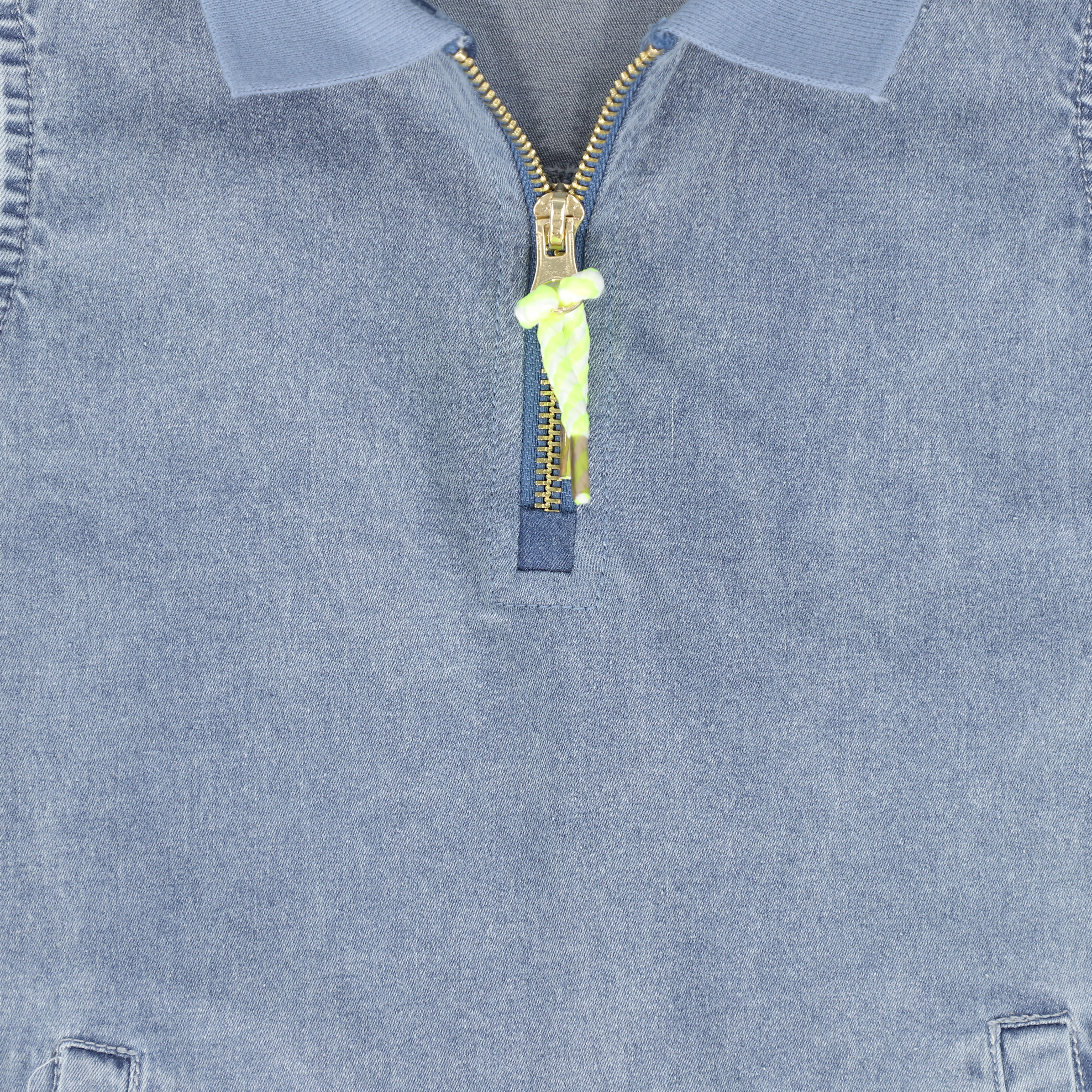 BACE COLLECTION LIGHT BLUE DENIM ROPE COLLAR JUMPER [FINAL SALE] - Image 3