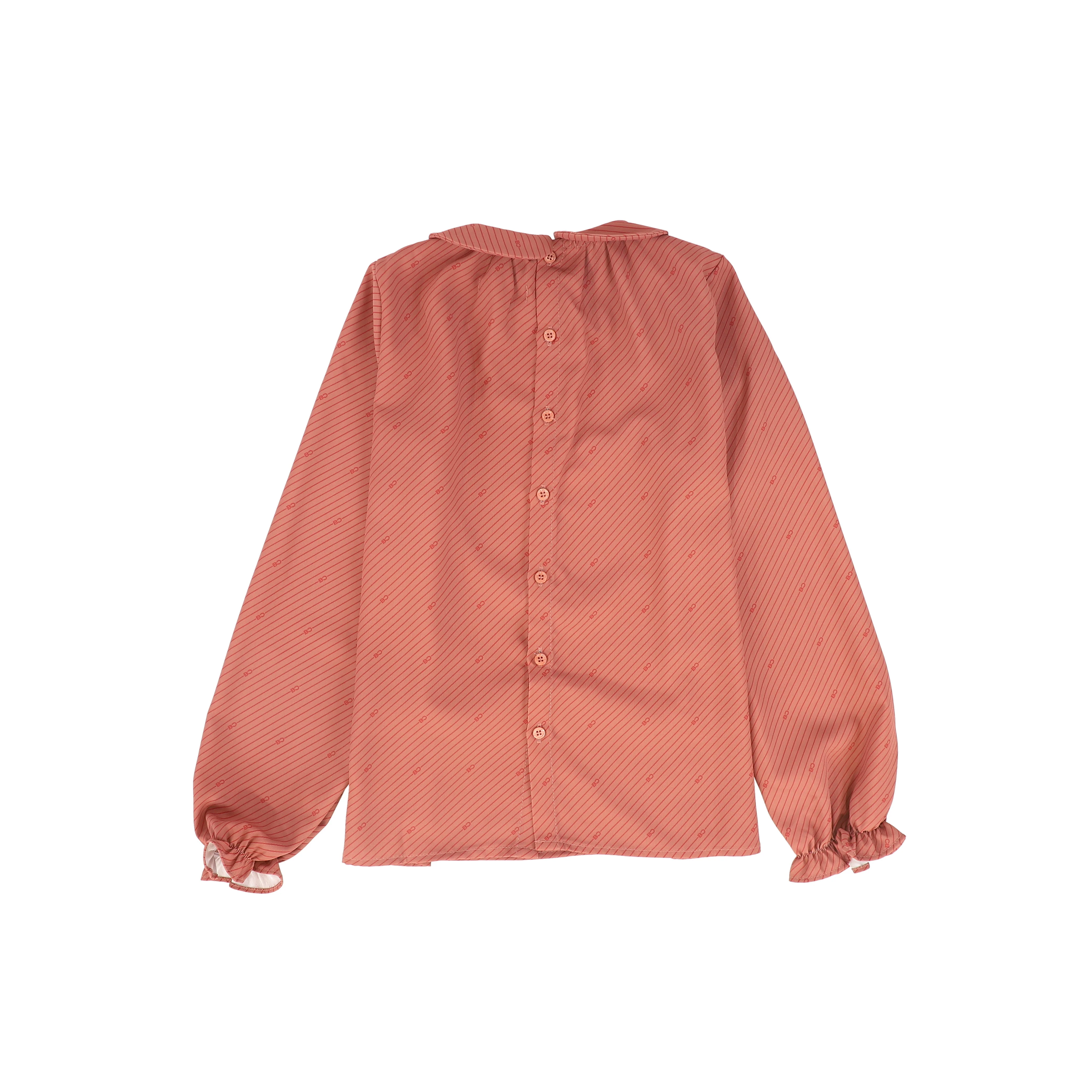 BACE COLLECTION MAUVE STRIPED LOGO BLOUSE [FINAL SALE] - Image 2