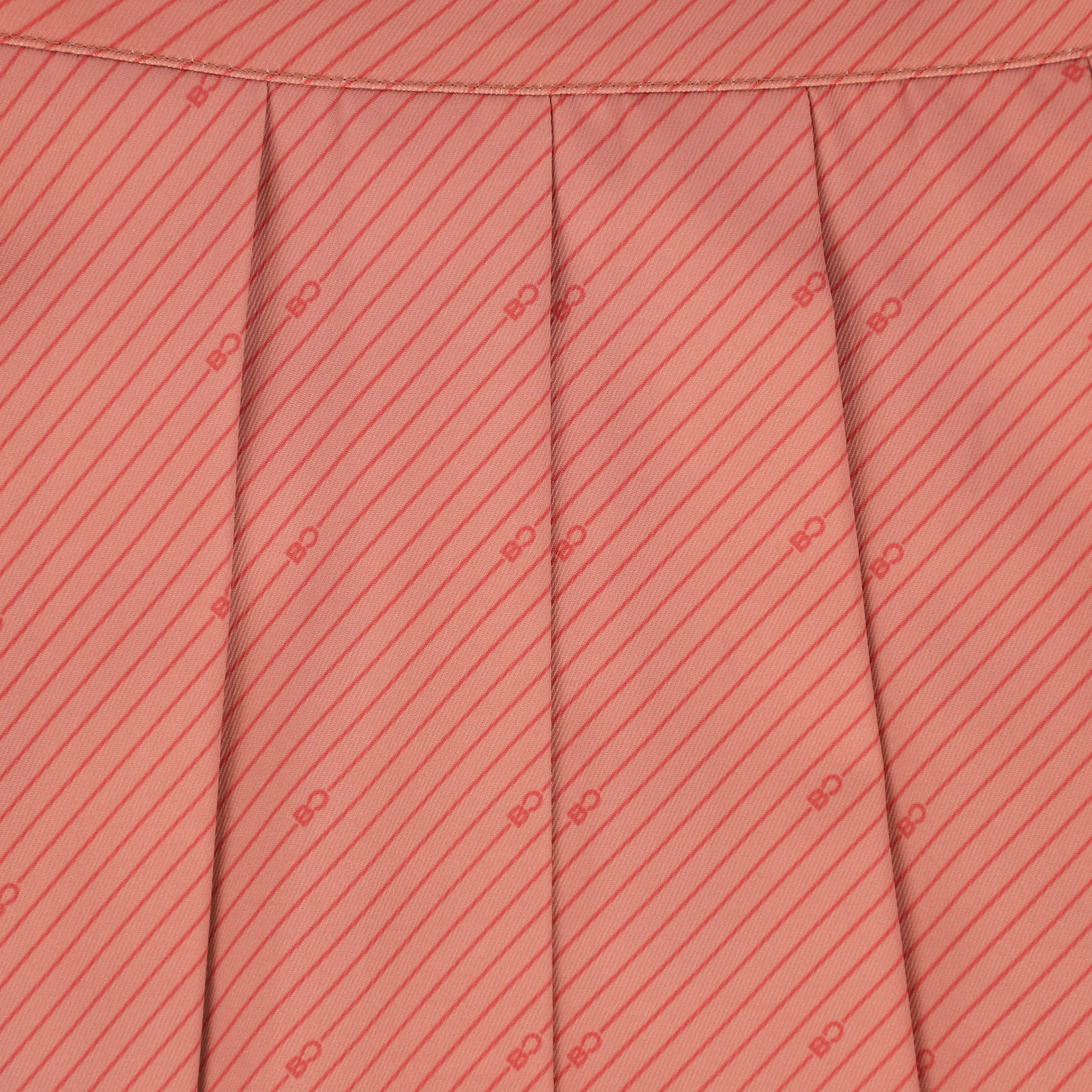 BACE COLLECTION MAUVE STRIPED LOGO SKIRT [FINAL SALE] - Image 3