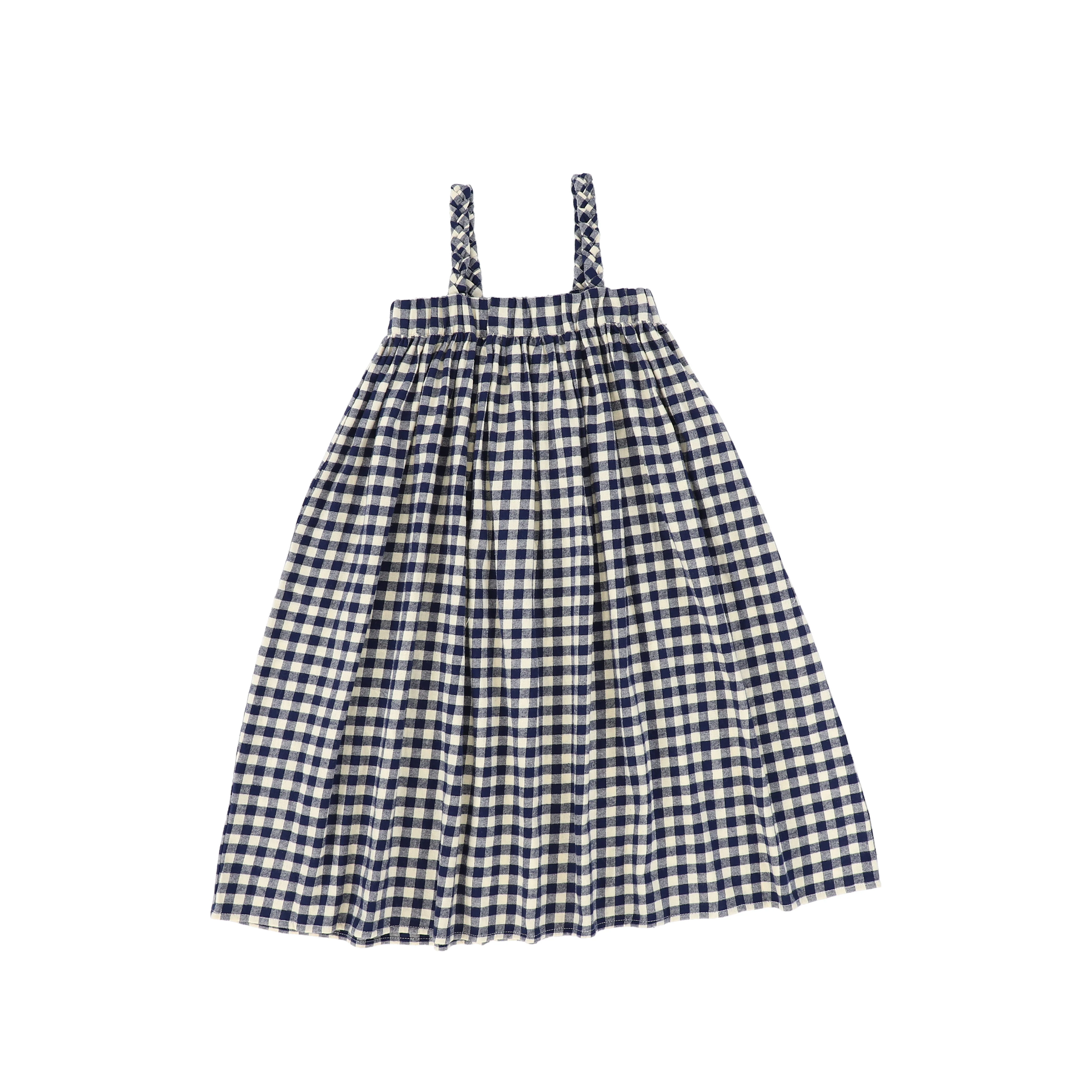 Bace Collection Navy Flannel Gingham Jumper [FINAL SALE] - Image 2