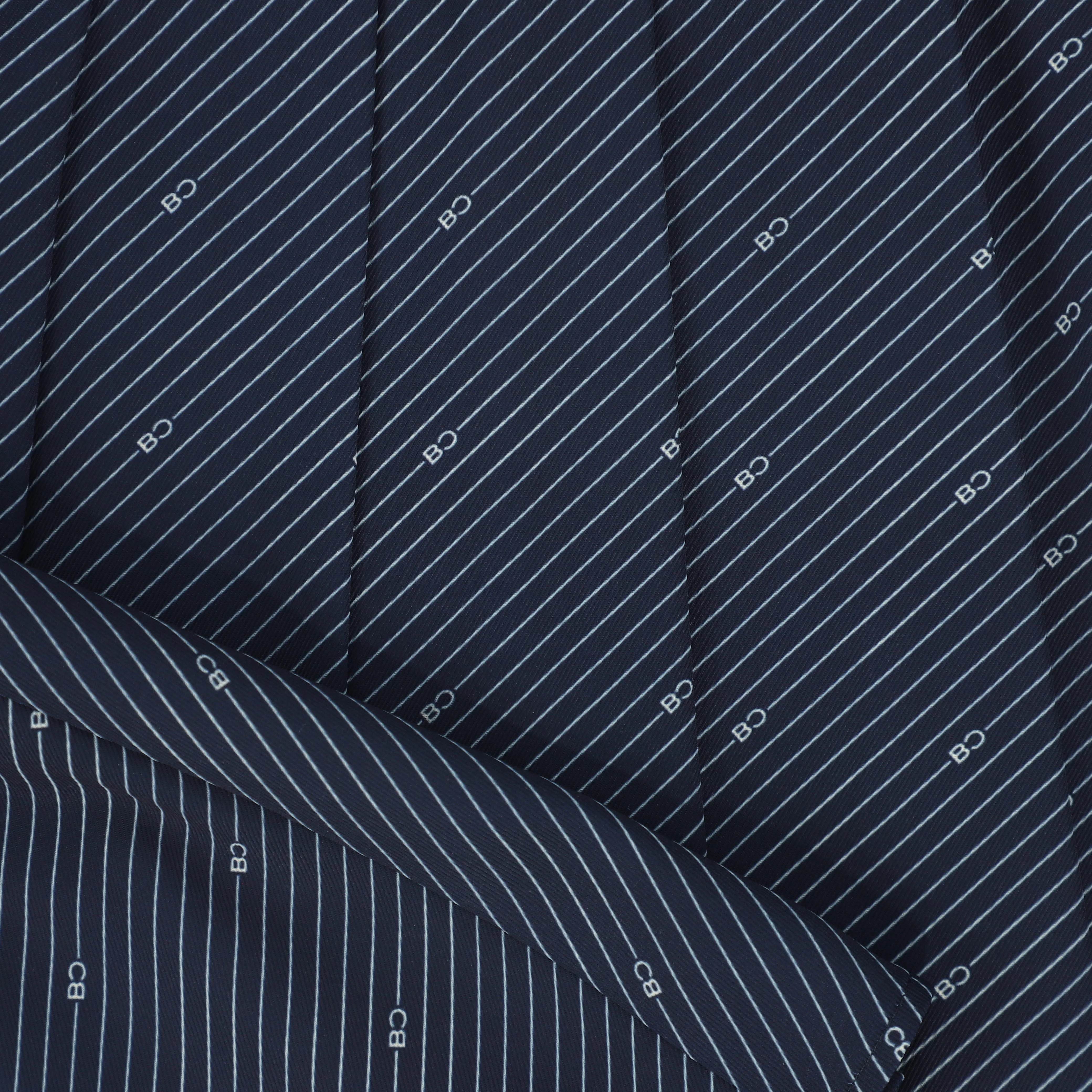 BACE COLLECTION NAVY STRIPED LOGO SKIRT [FINAL SALE] - Image 3