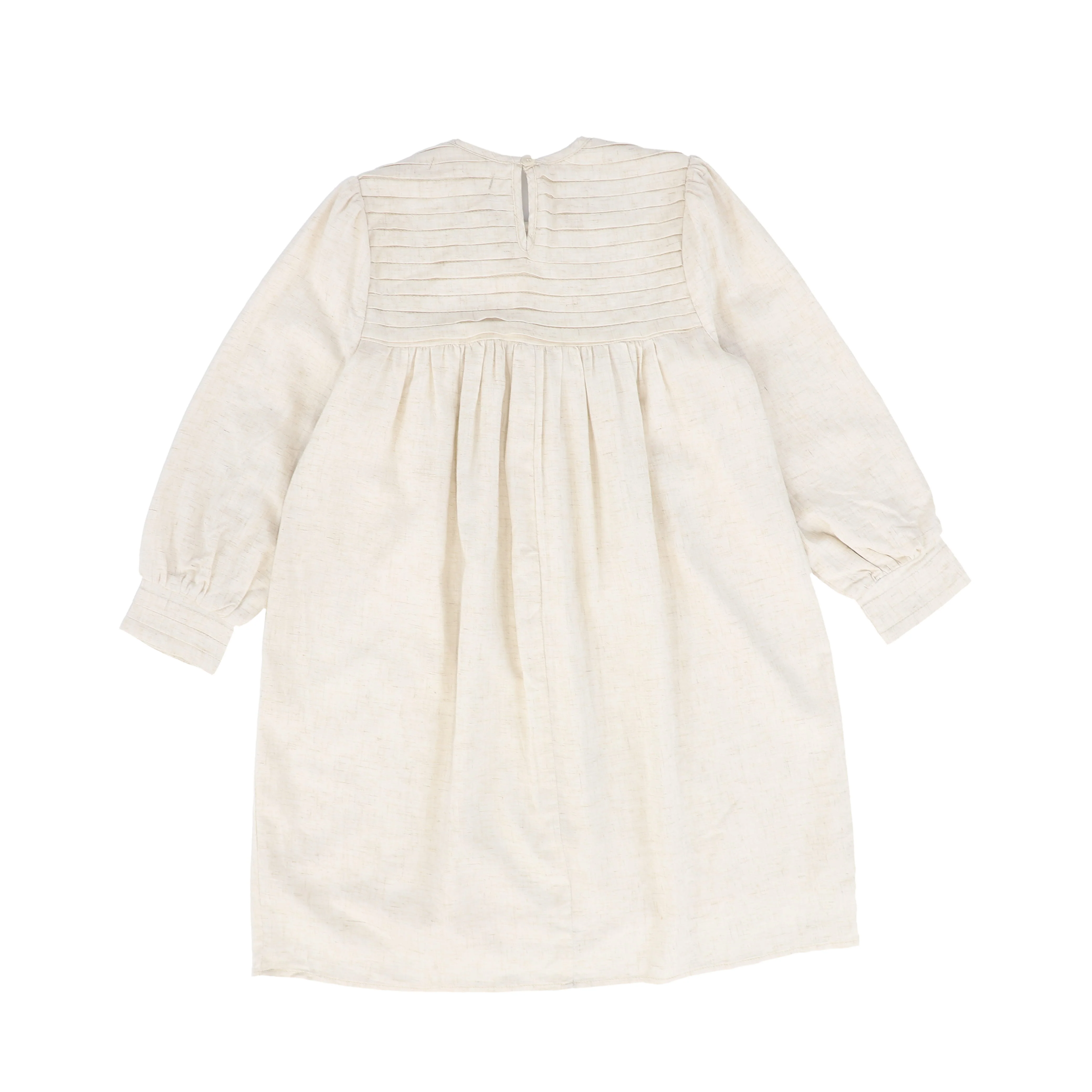 BACE COLLECTION OATMEAL PLEATED DETAIL BUBBLE DRESS [FINAL SALE] - Image 2