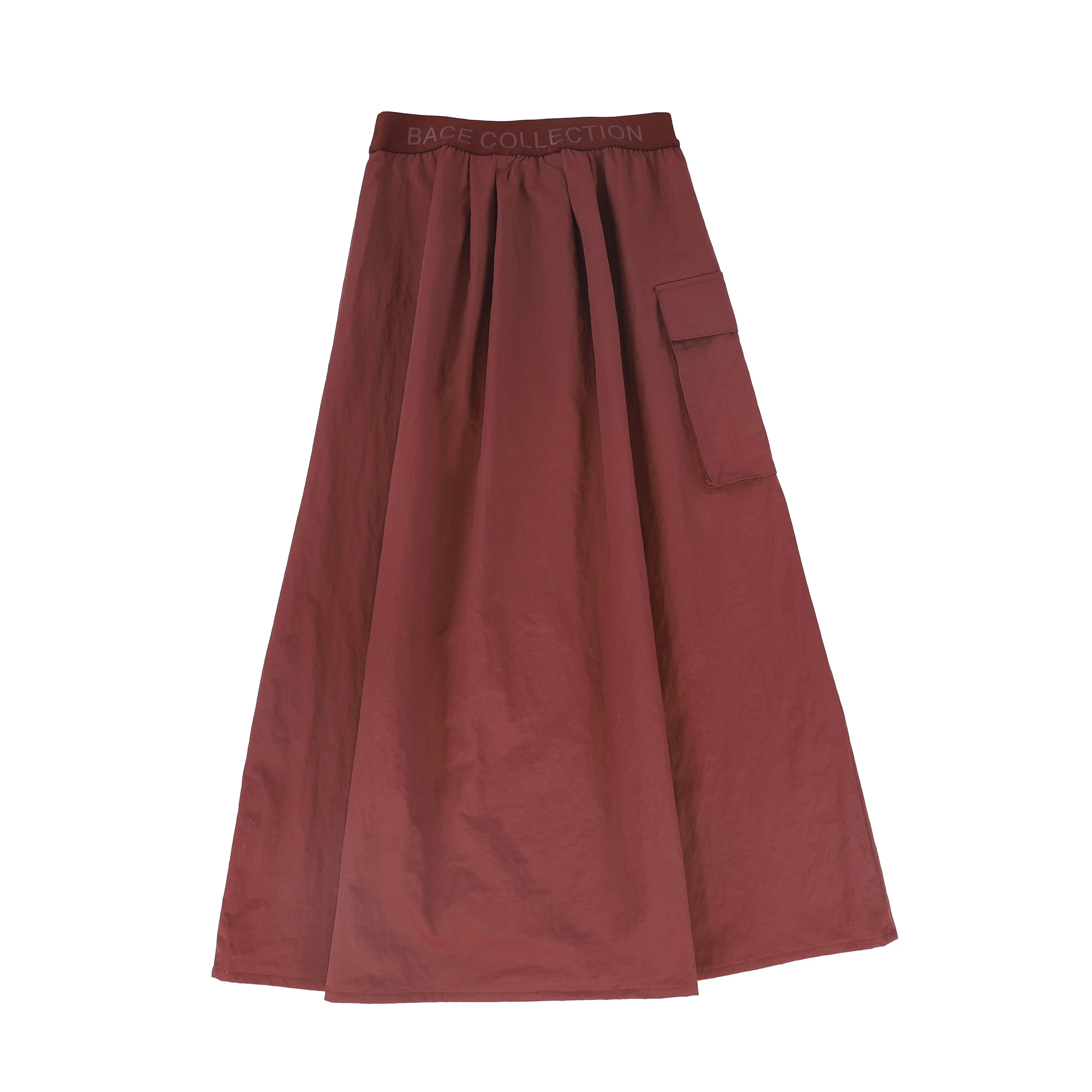 BACE COLLECTION RUST ZIPPER CARGO SKIRT [FINAL SALE] - Image 2