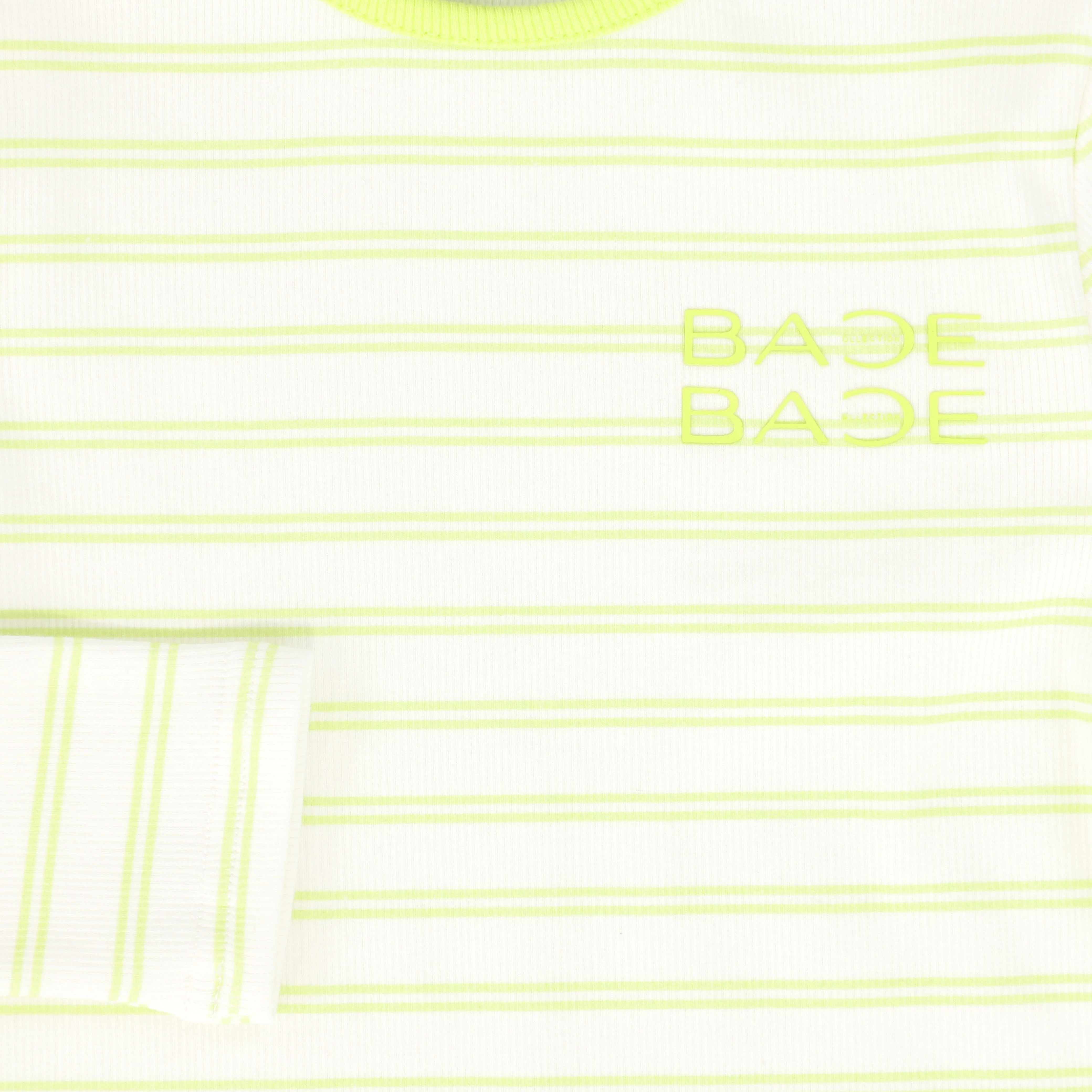 BACE COLLECTION YELLOW STRIPED RIBBED LS T-SHIRT [FINAL SALE] - Image 3