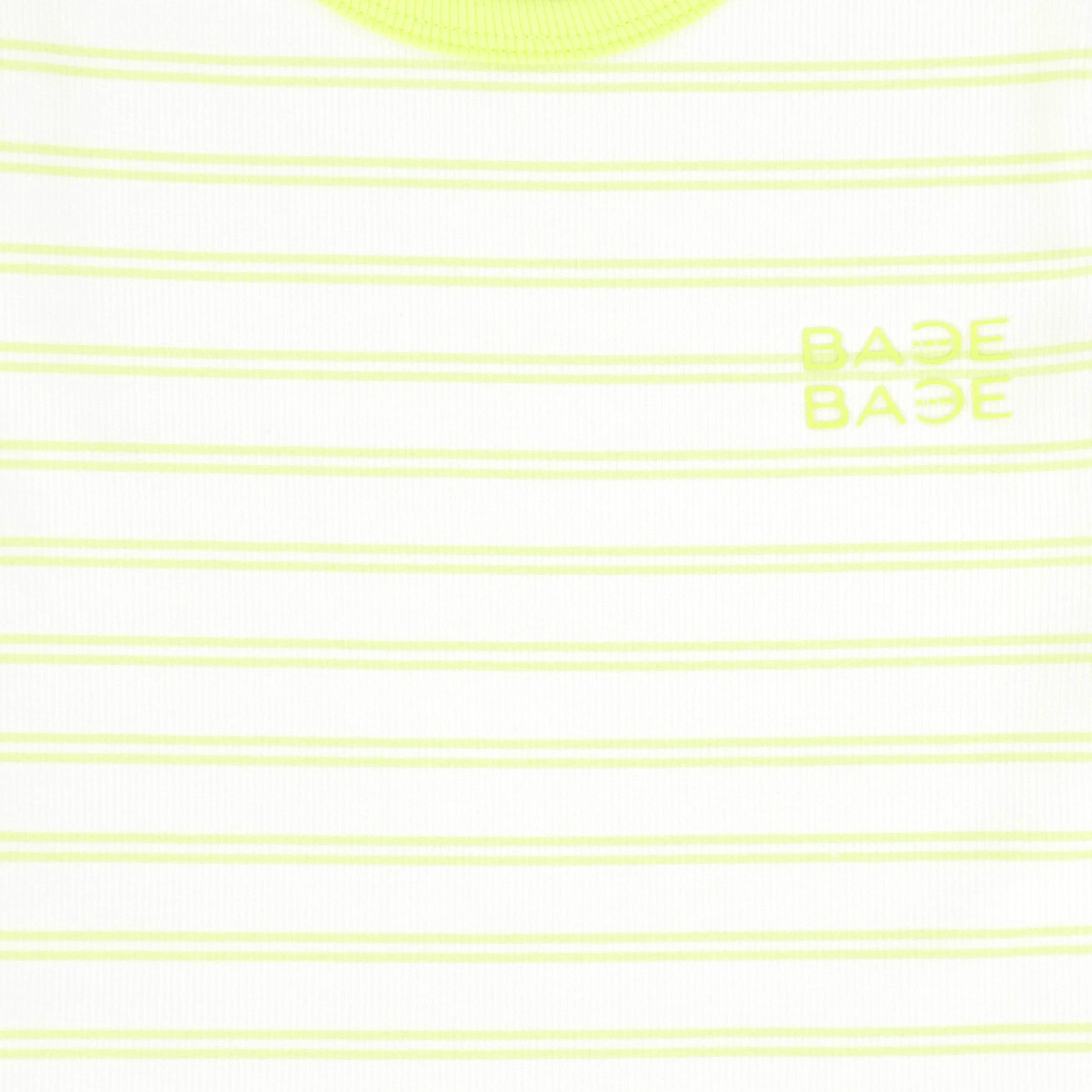 BACE COLLECTION YELLOW STRIPED RIBBED SS T-SHIRT [FINAL SALE] - Image 3