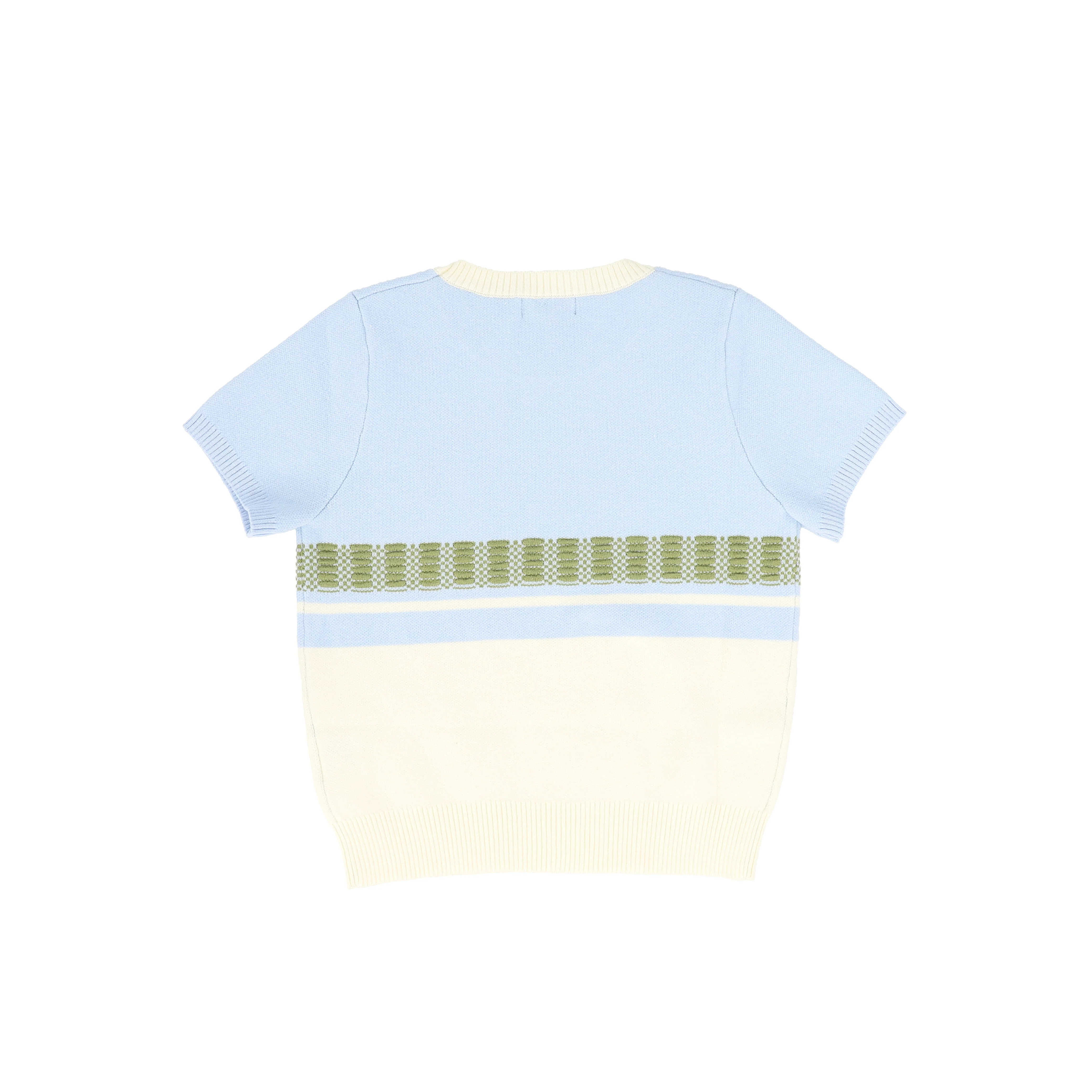 BAMBOO BLUE CONTRAST CREST SWEATER SET [FINAL SALE] - Image 3