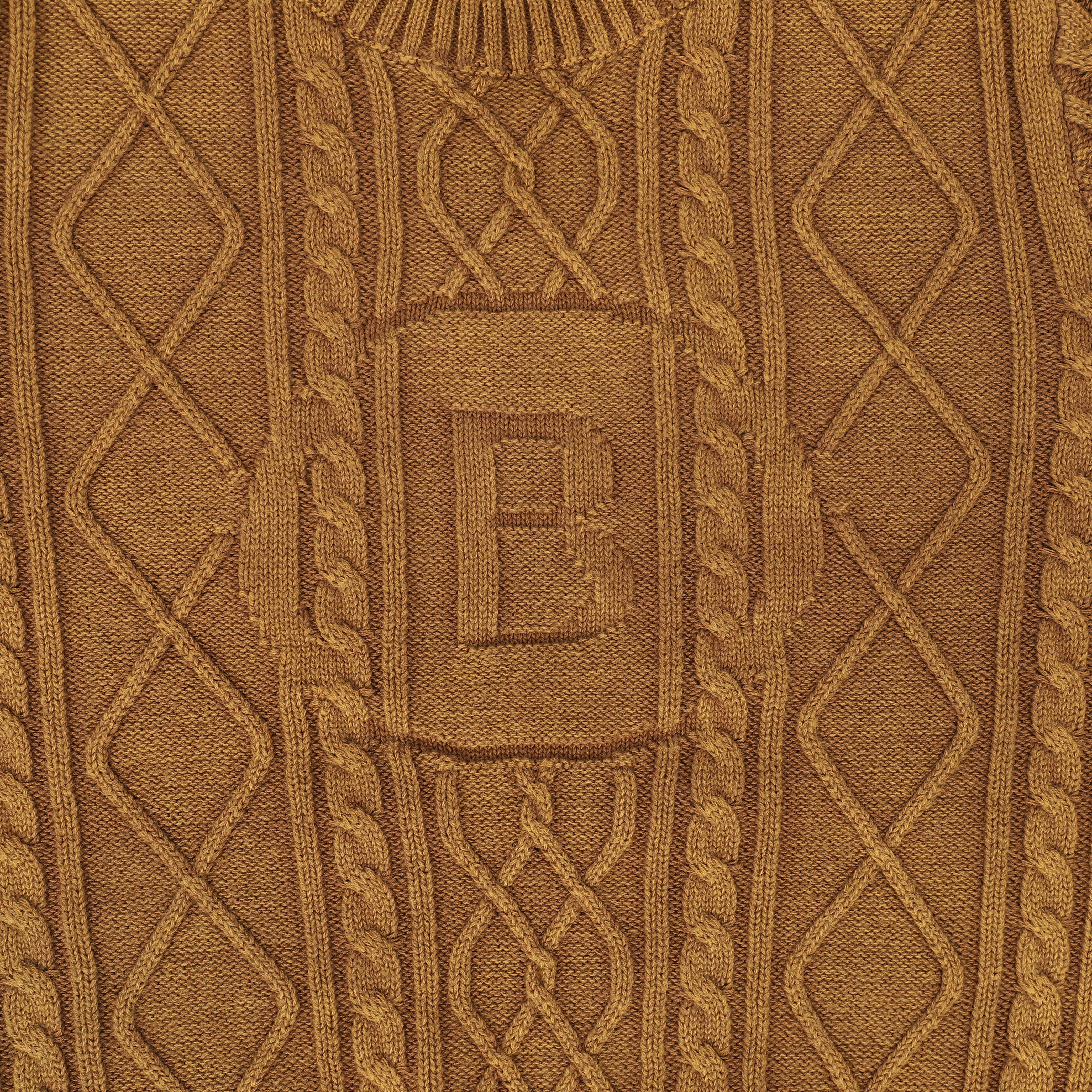 Bamboo Camel Braided Embroidered Knit Sweater [FINAL SALE] - Image 3