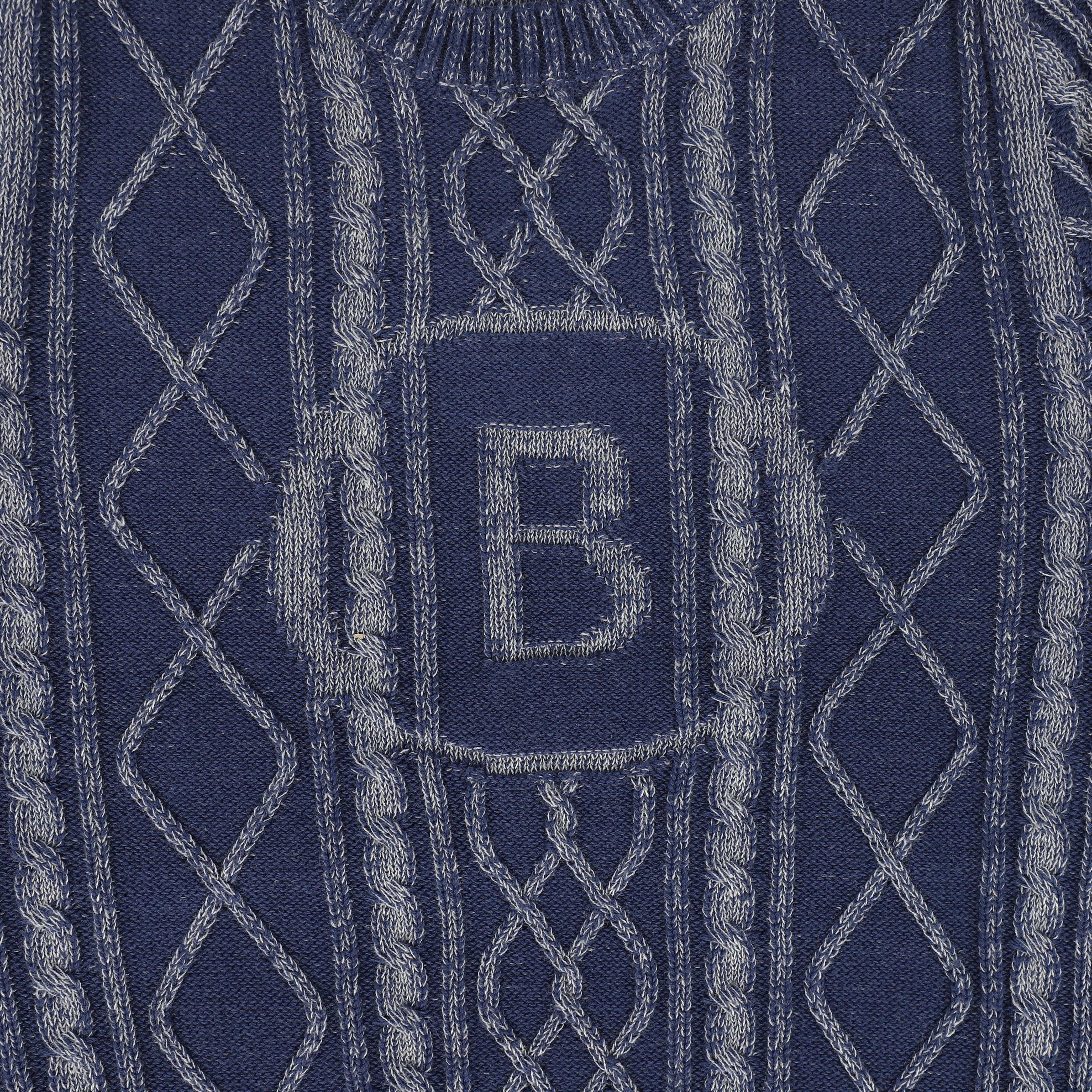 Bamboo Denim Braided Embroidered Knit Sweater [FINAL SALE] - Image 3