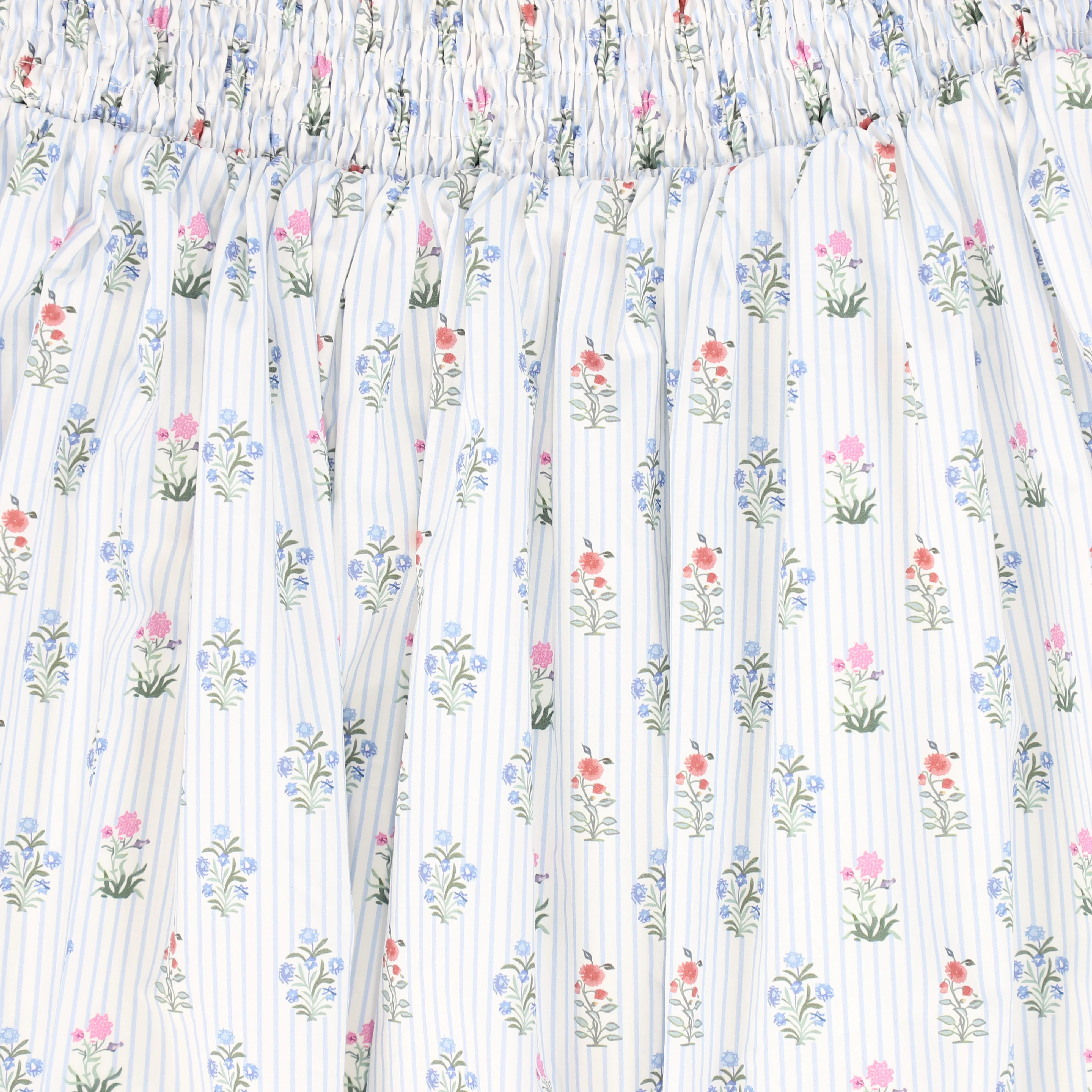 BAMBOO LIGHT BLUE STRIPE FLORAL BUNCH MAXI SKIRT [FINAL SALE] - Image 3