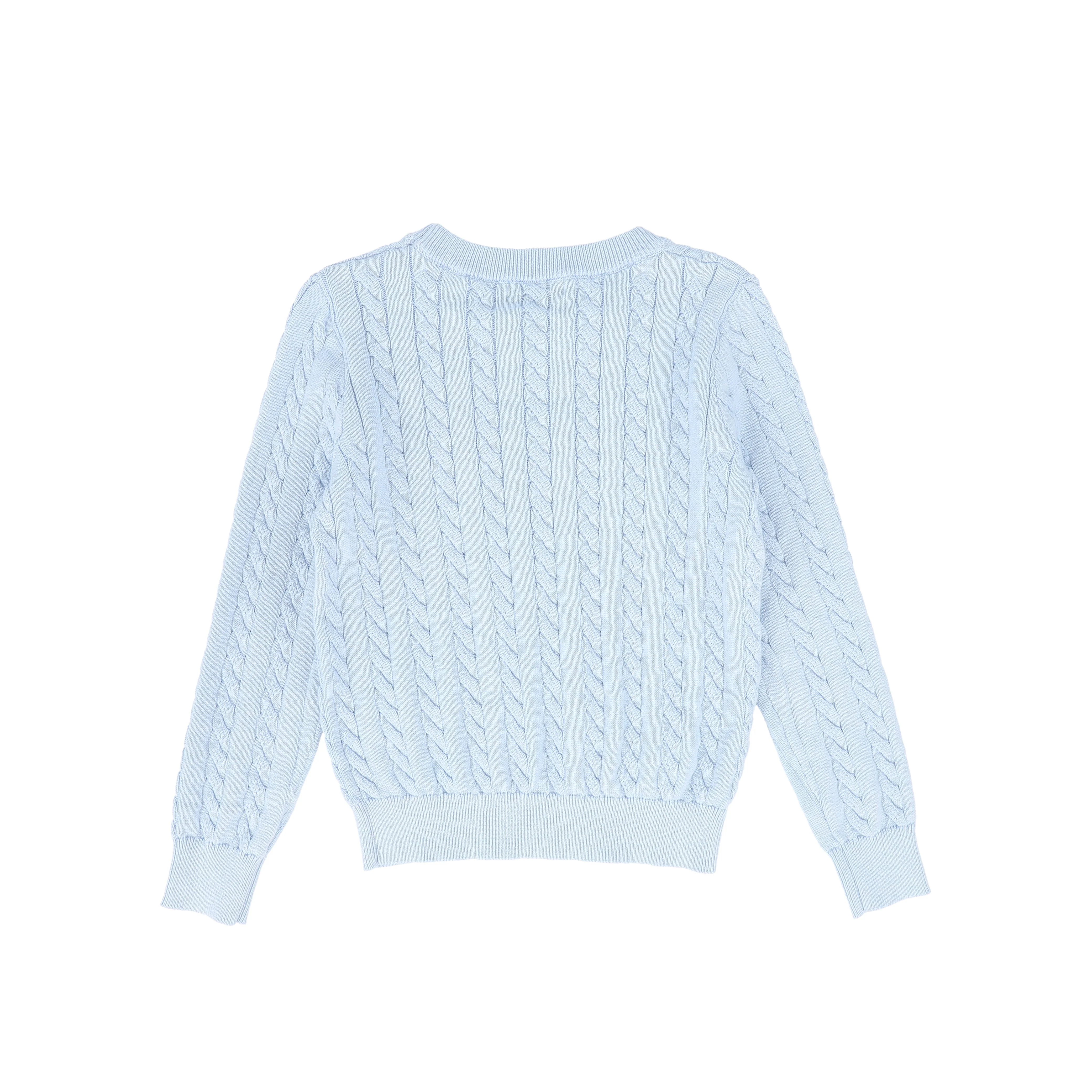 BAMBOO LIGHT BLUE CABLE KNIT SWEATER. [FINAL SALE] - Image 2