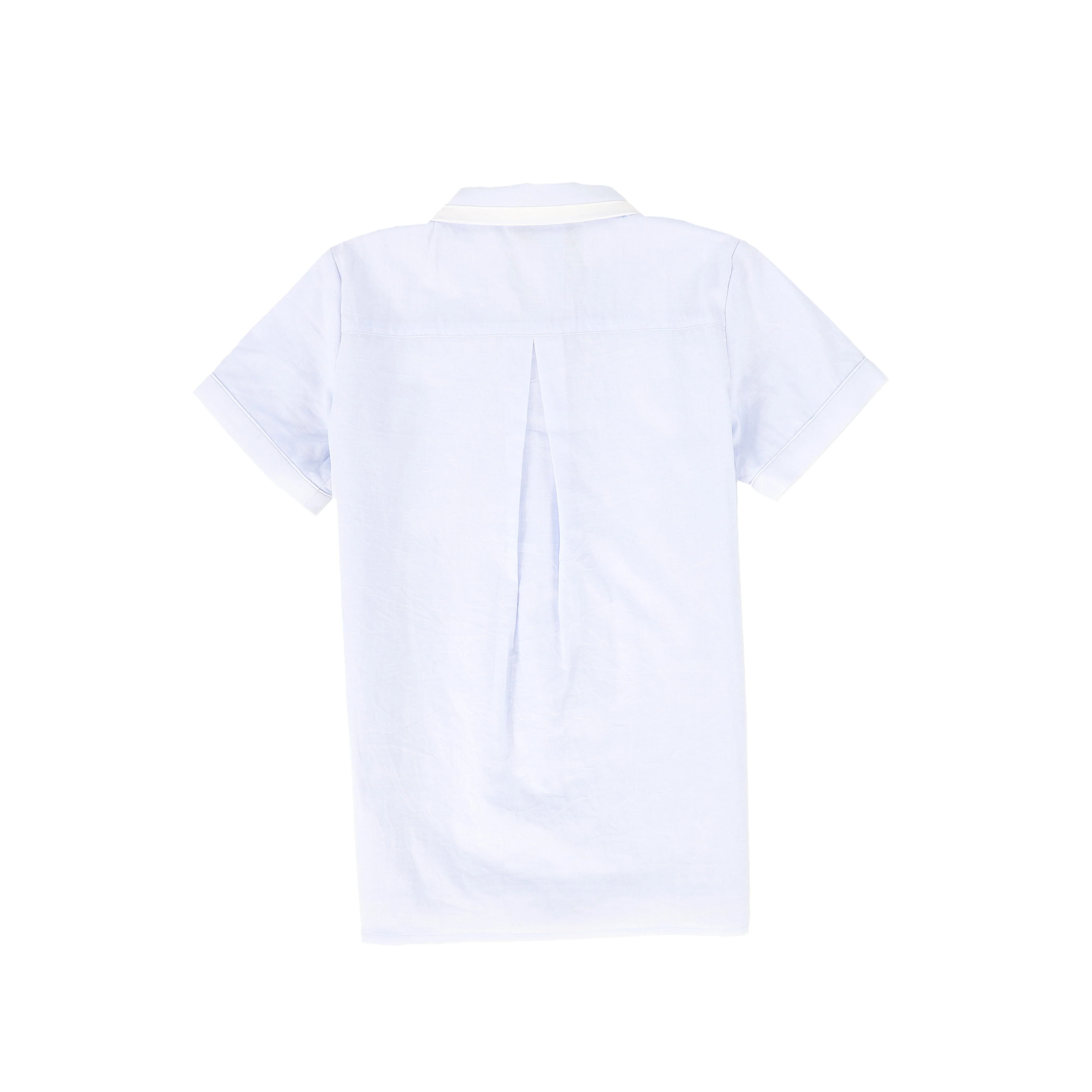 BAMBOO LIGHT BLUE TRIM COLLAR SHIRT [FINAL SALE] - Image 2