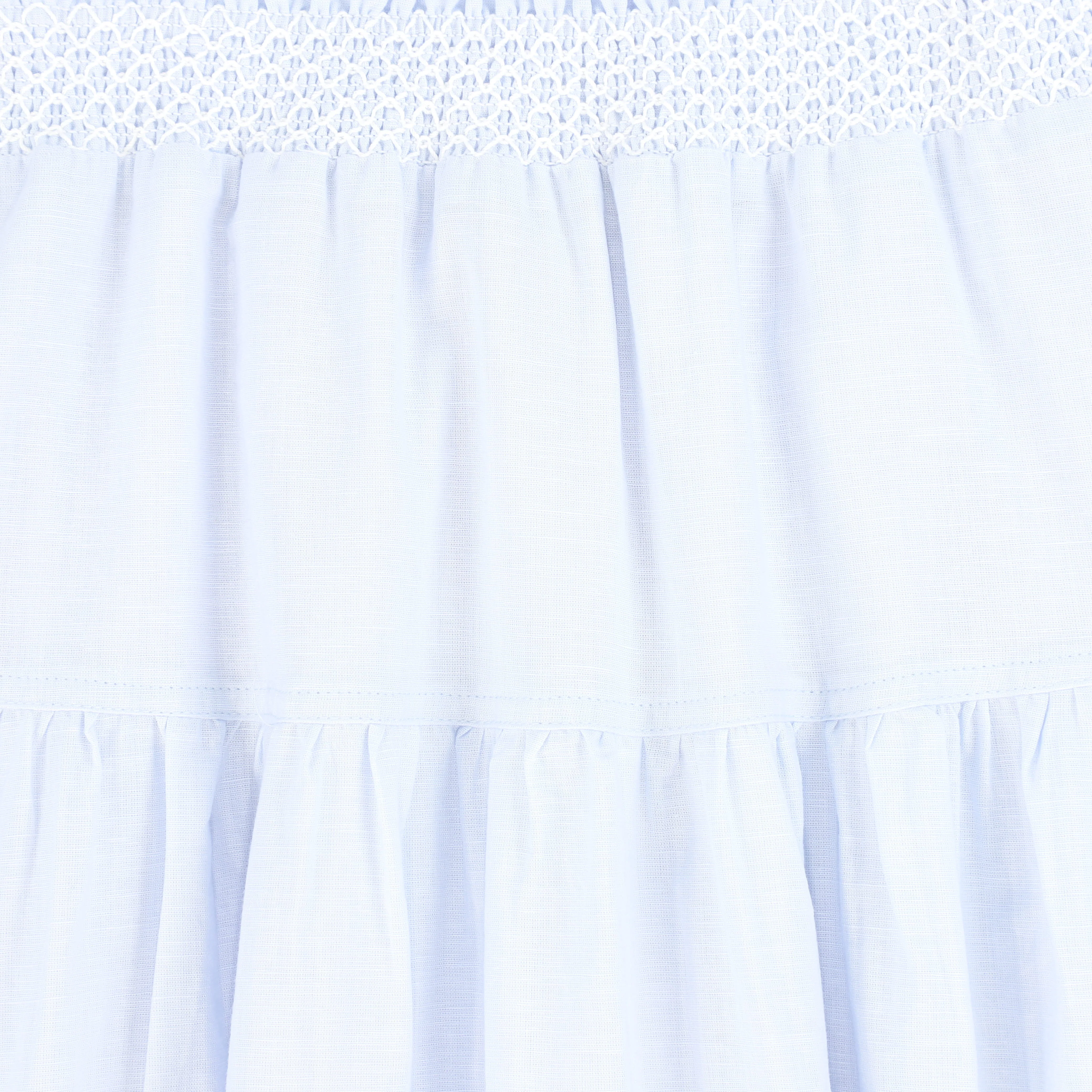 BAMBOO LIGHT BLUE STITCHED LINEN MAXI SKIRT [FINAL SALE] - Image 3