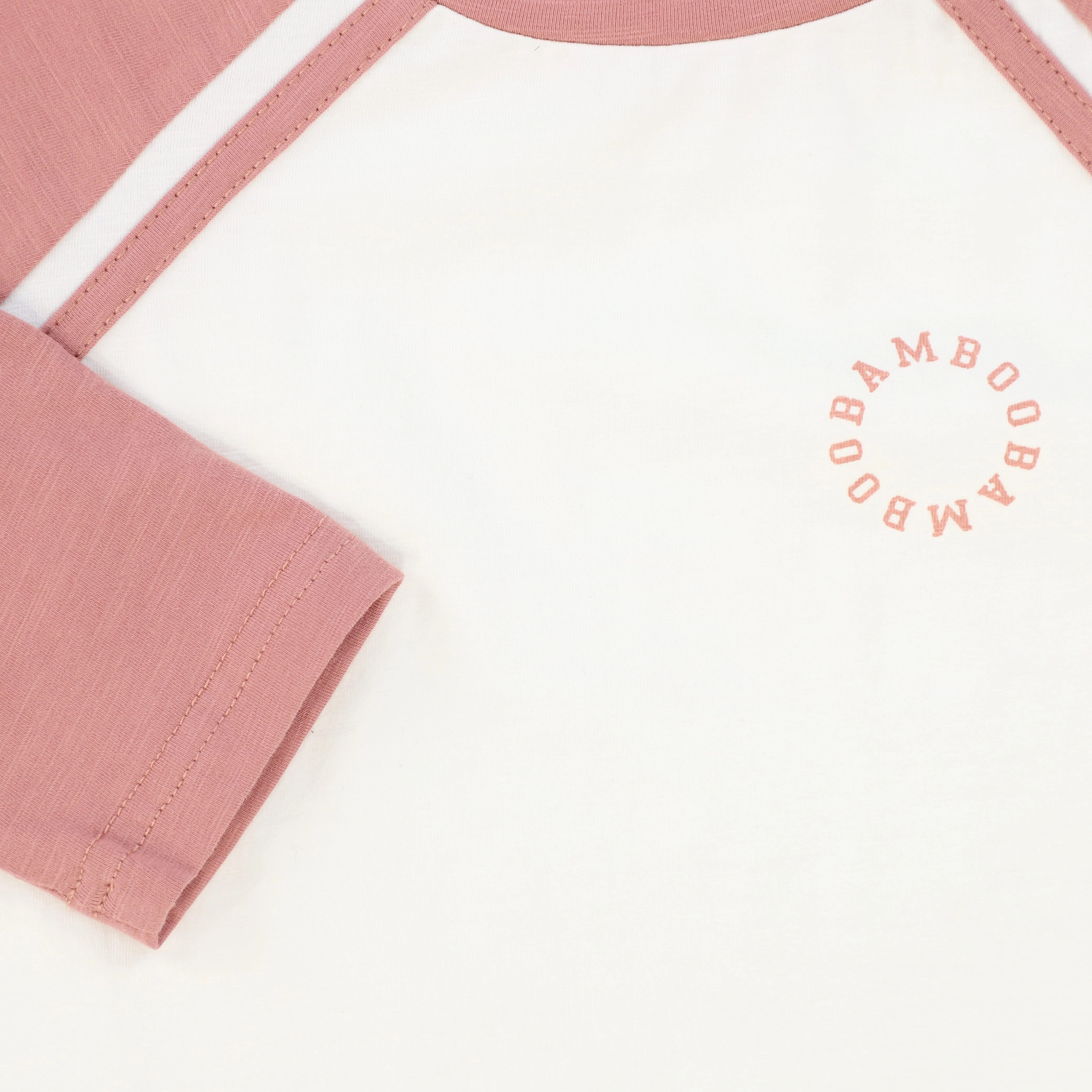 BAMBOO MAUVE RAGLAN LOGO T-SHIRT [FINAL SALE] - Image 3