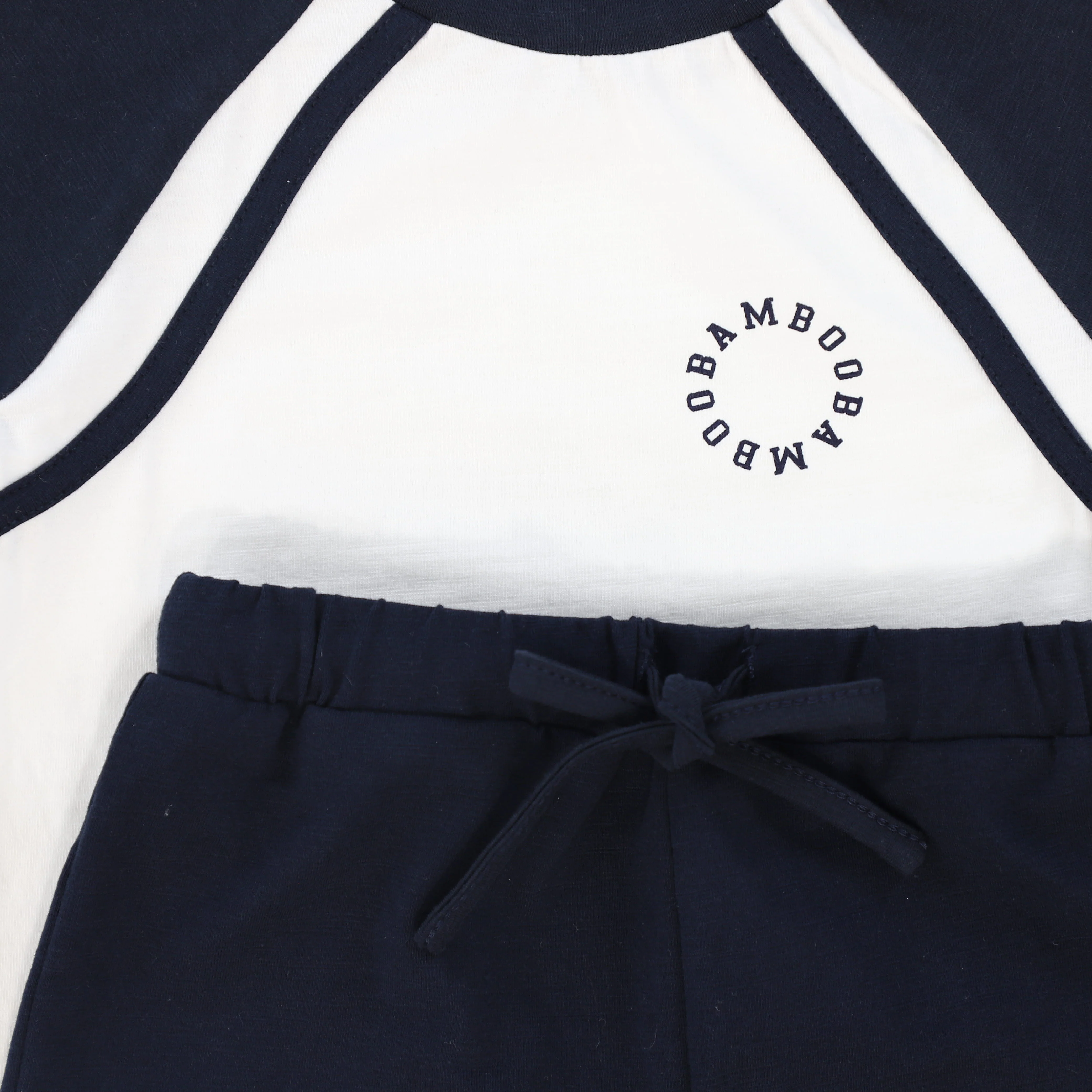 BAMBOO NAVY RAGLAN LOGO SS SET [FINAL SALE] - Image 2