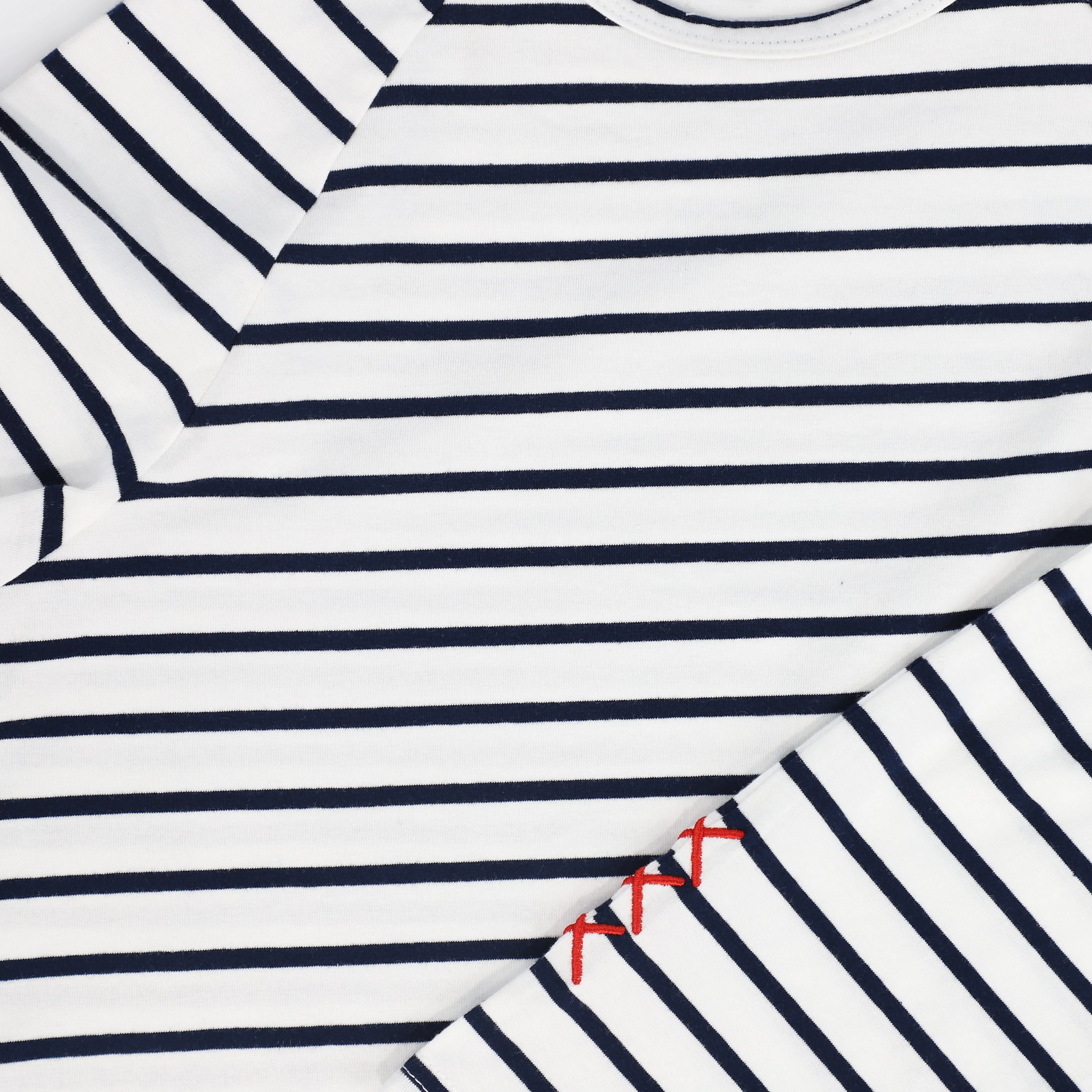 BAMBOO NAVY/WHITE STRIPE OVERSIZED T-SHIRT [FINAL SALE] - Image 3