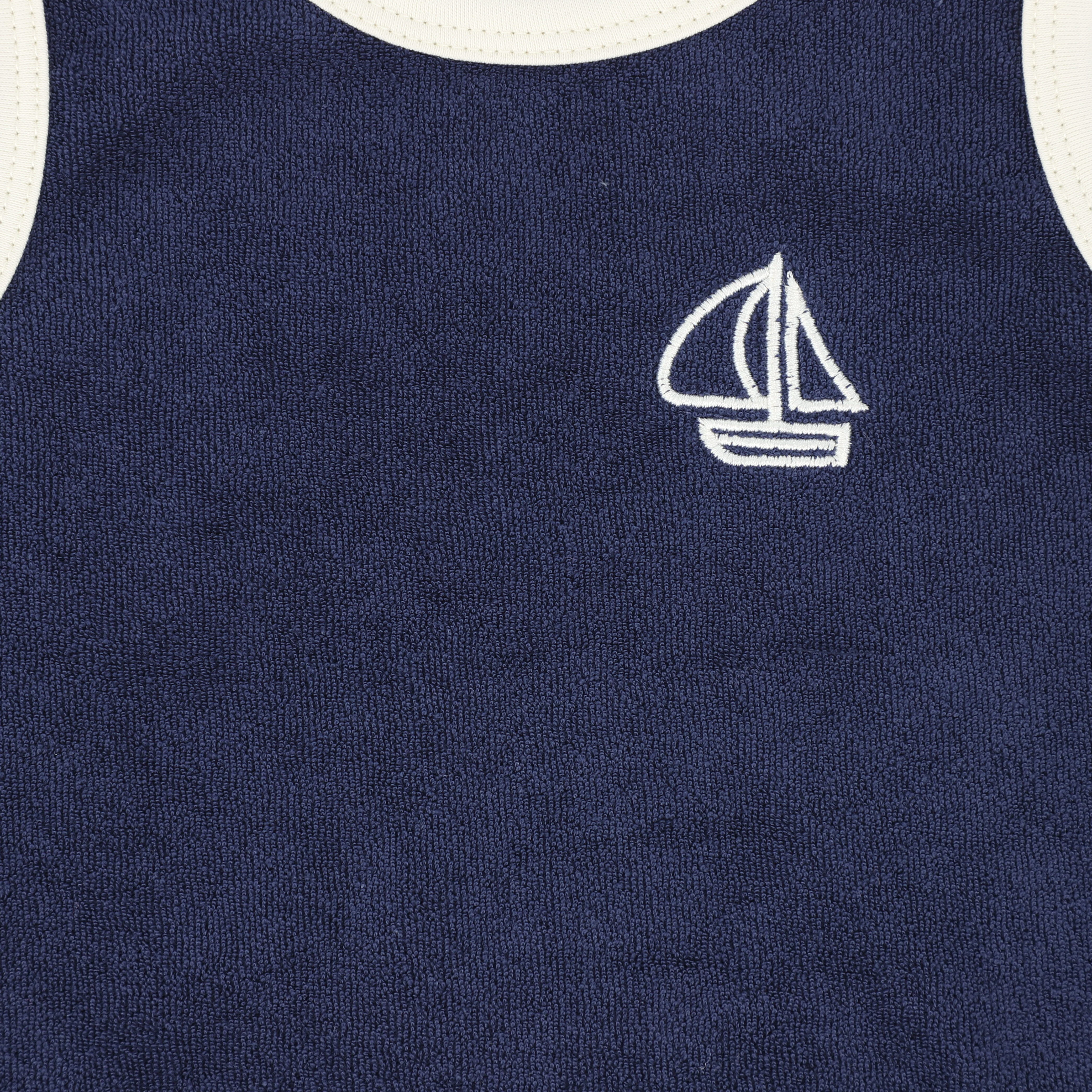 BAMBOO NAVY TRIM TERRY TANK [FINAL SALE] - Image 3