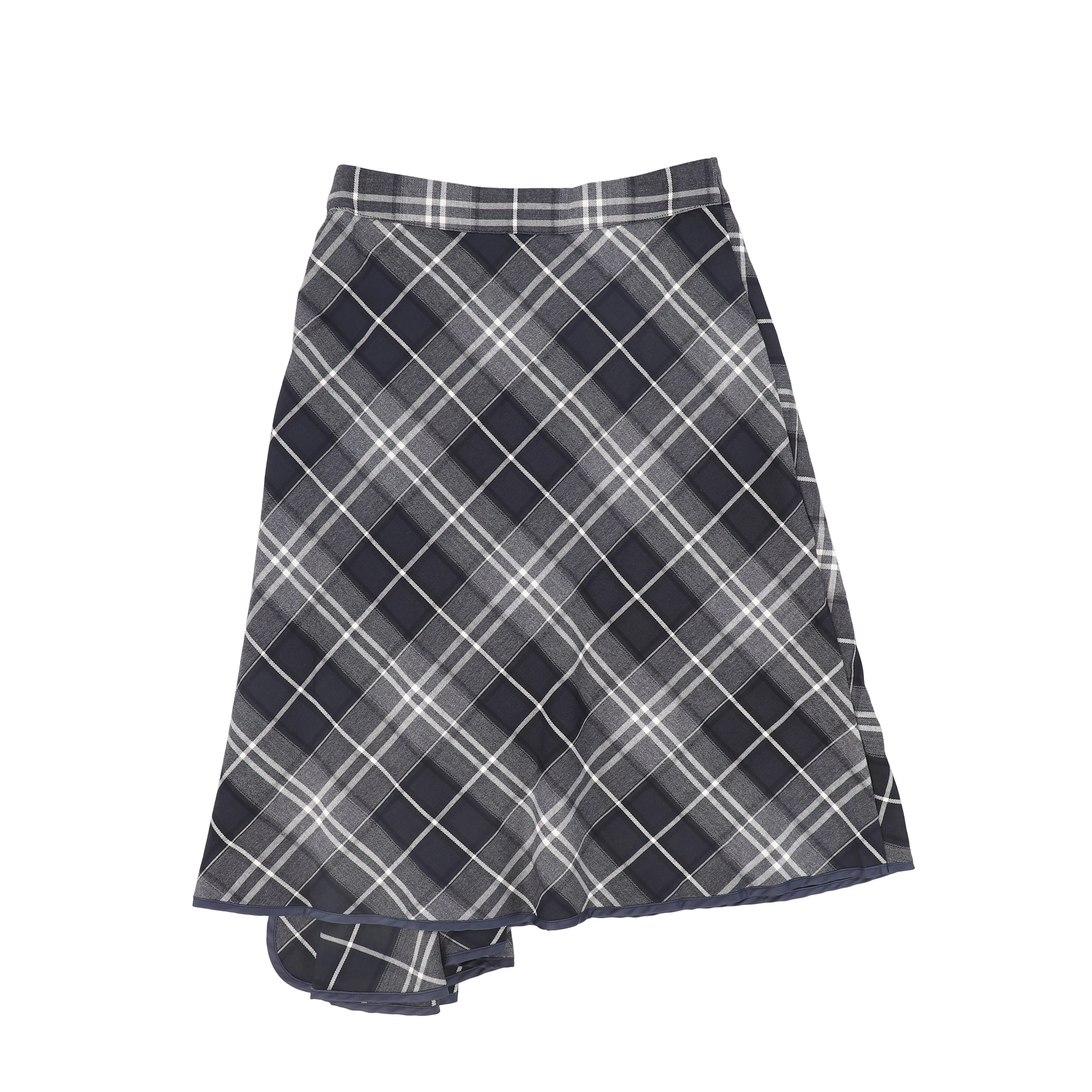 BAMBOO NAVY PLAID WRAP RUFFLE SKIRT [FINAL SALE] - Image 2