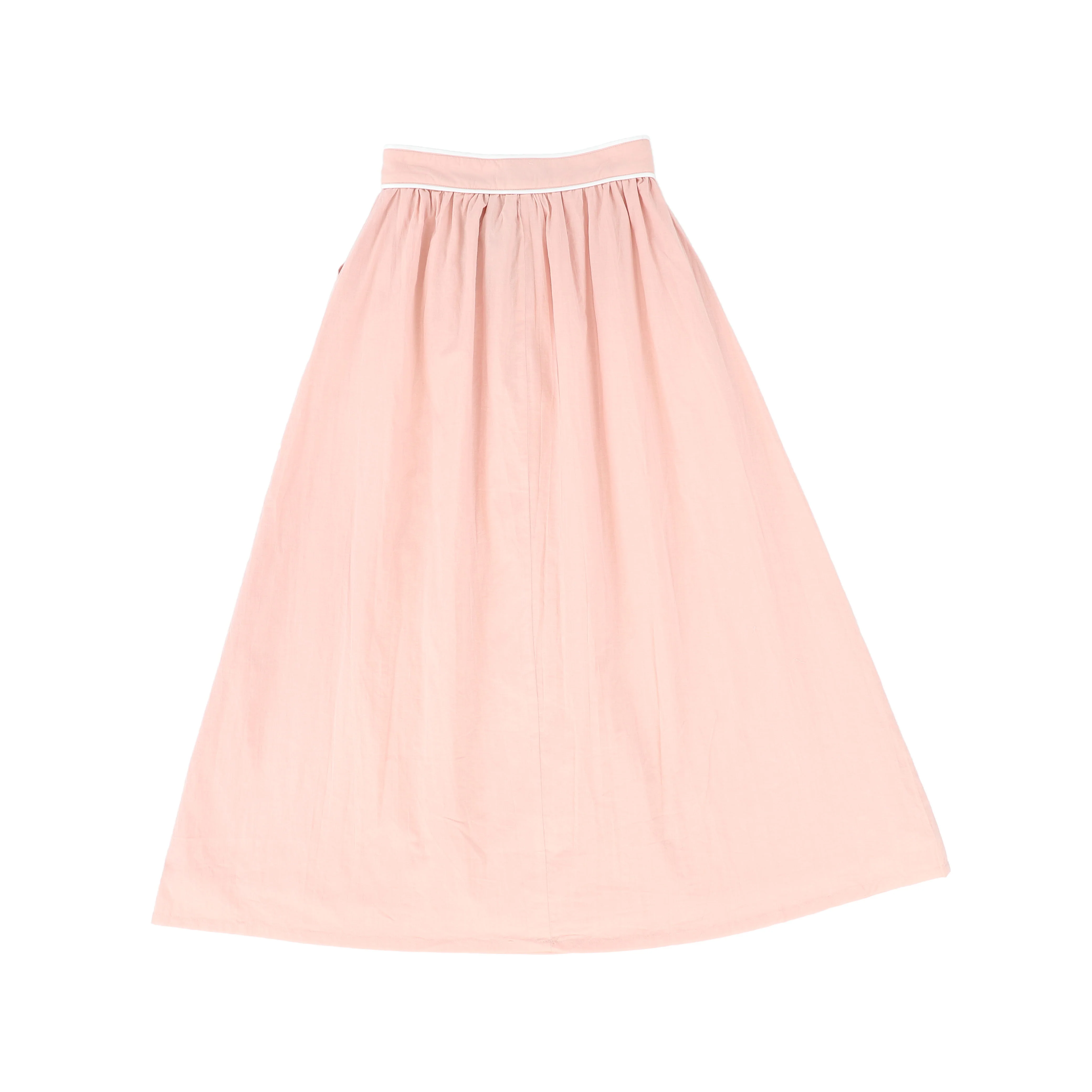 BAMBOO PINK PIPED A-LINE SKIRT [FINAL SALE] - Image 2