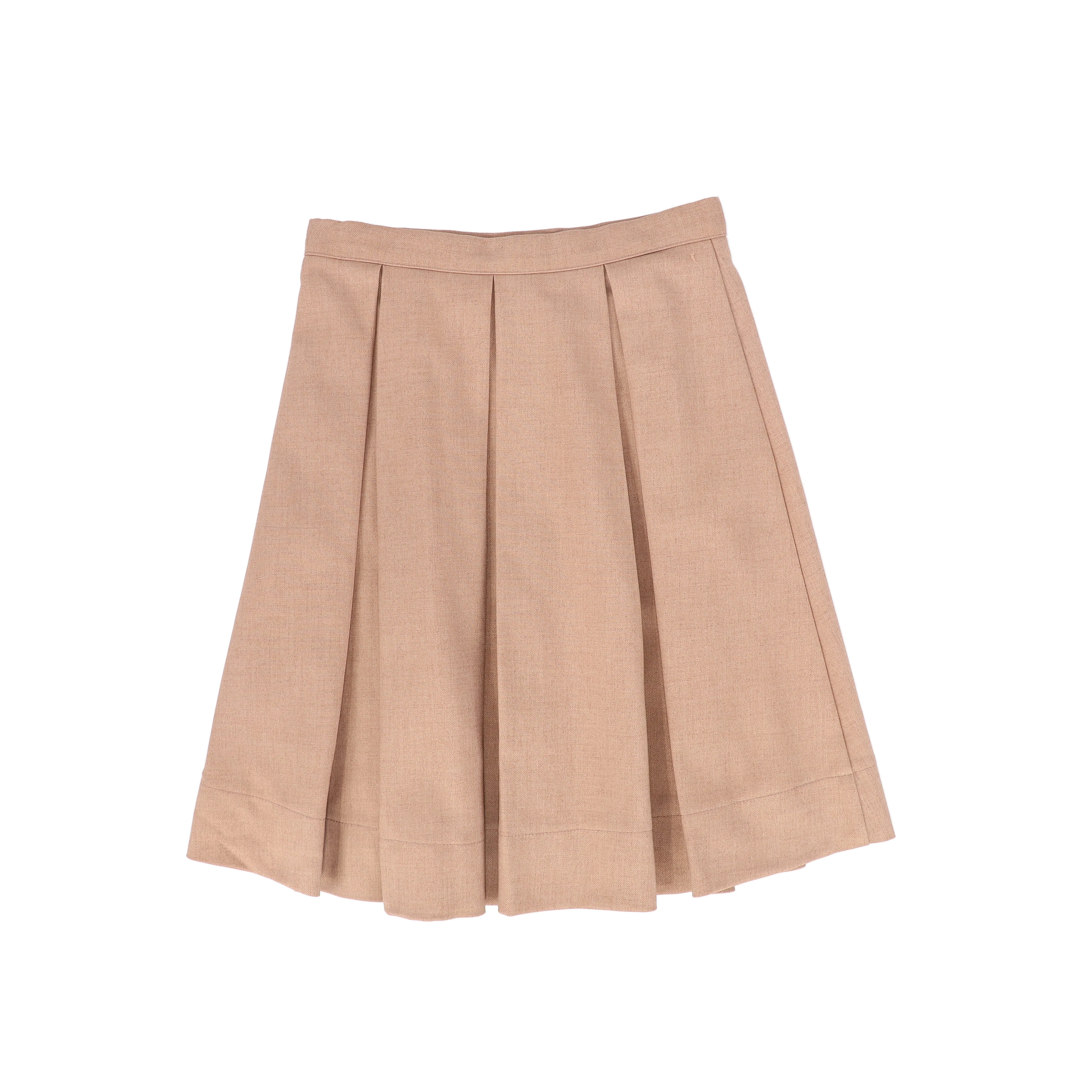BAMBOO PINK WOOL PLEAT SKIRT [FINAL SALE] - Image 2