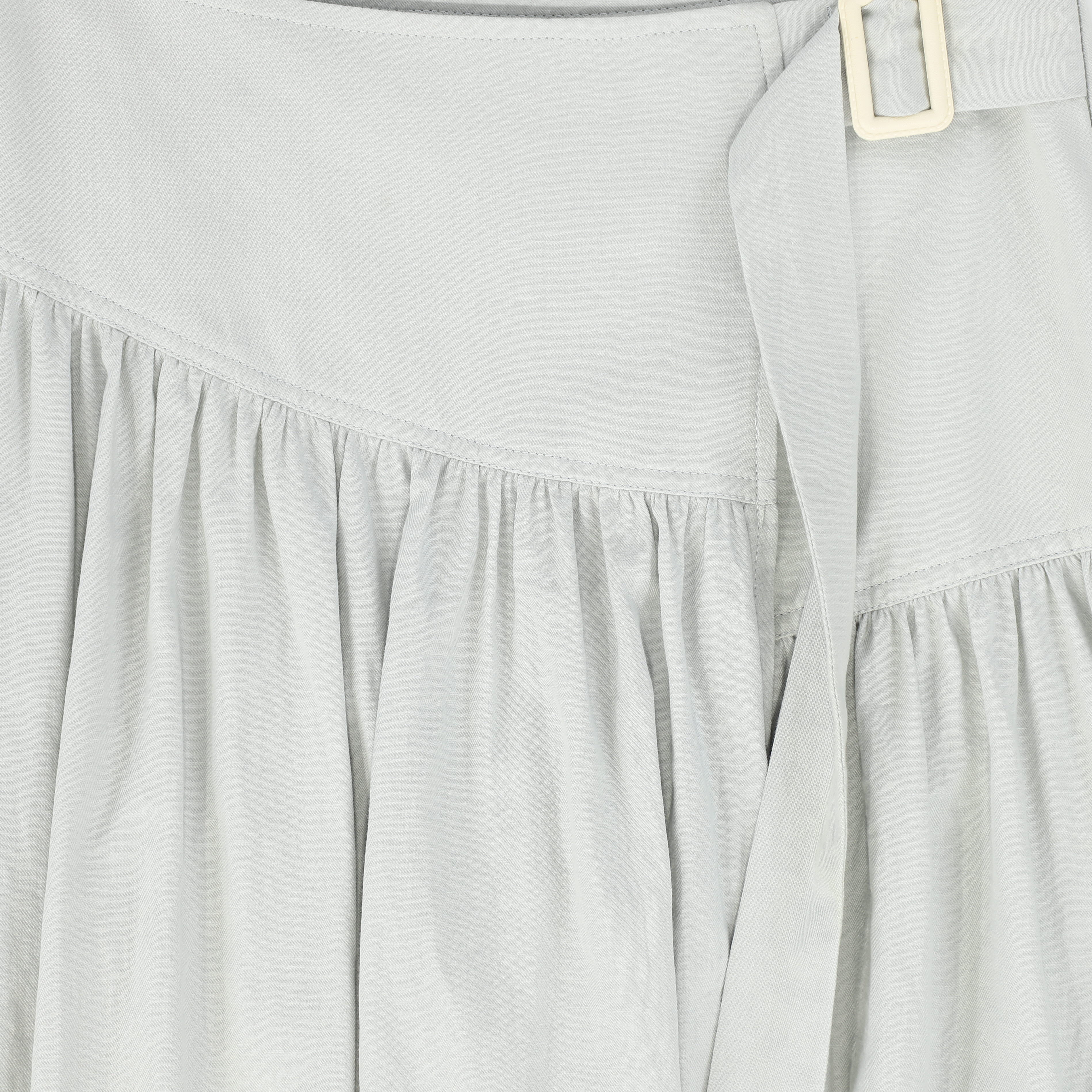 BAMBOO SAGE WRAP BUCKLE SKIRT [FINAL SALE] - Image 3