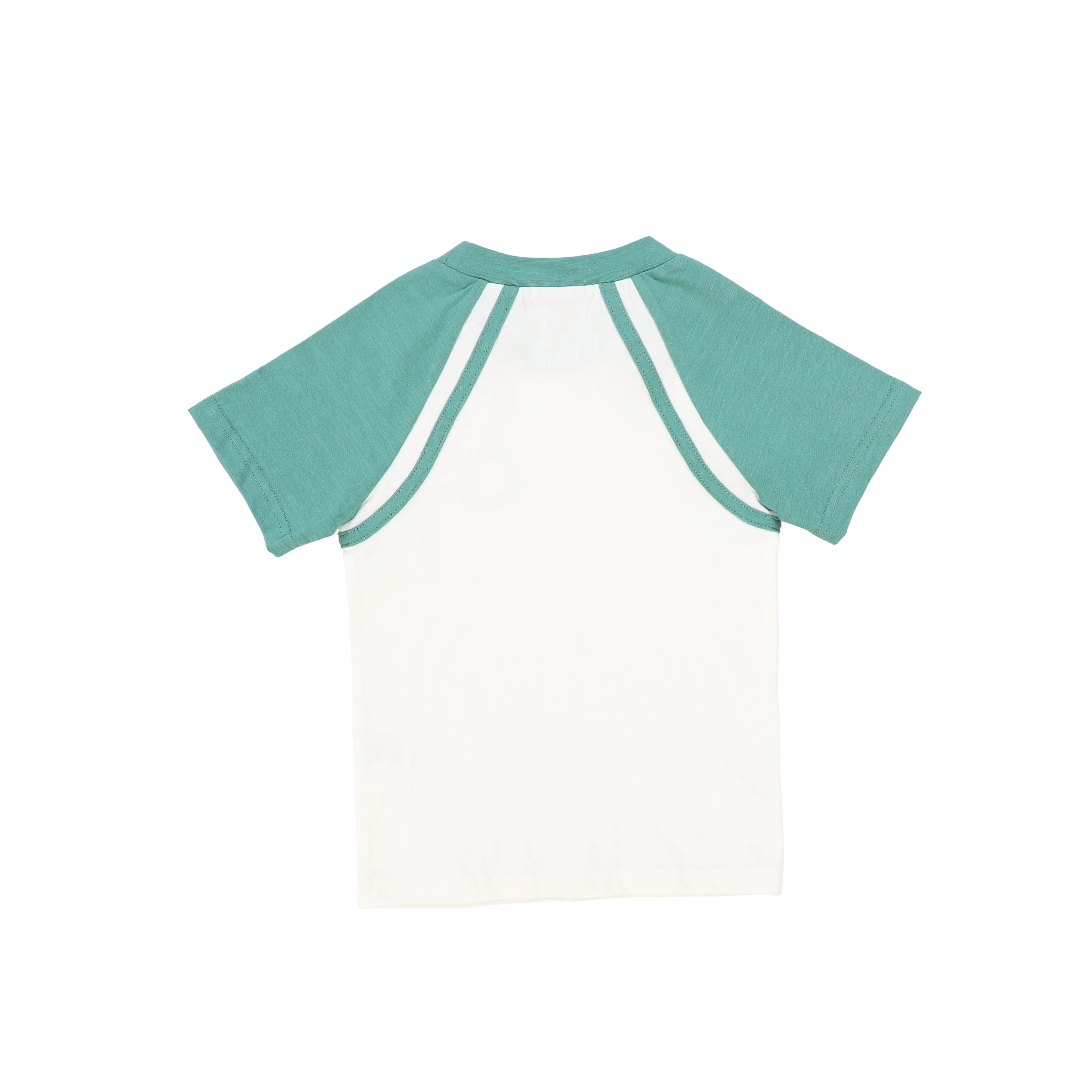 BAMBOO TEAL RAGLAN LOGO SS T-SHIRT [FINAL SALE] - Image 2