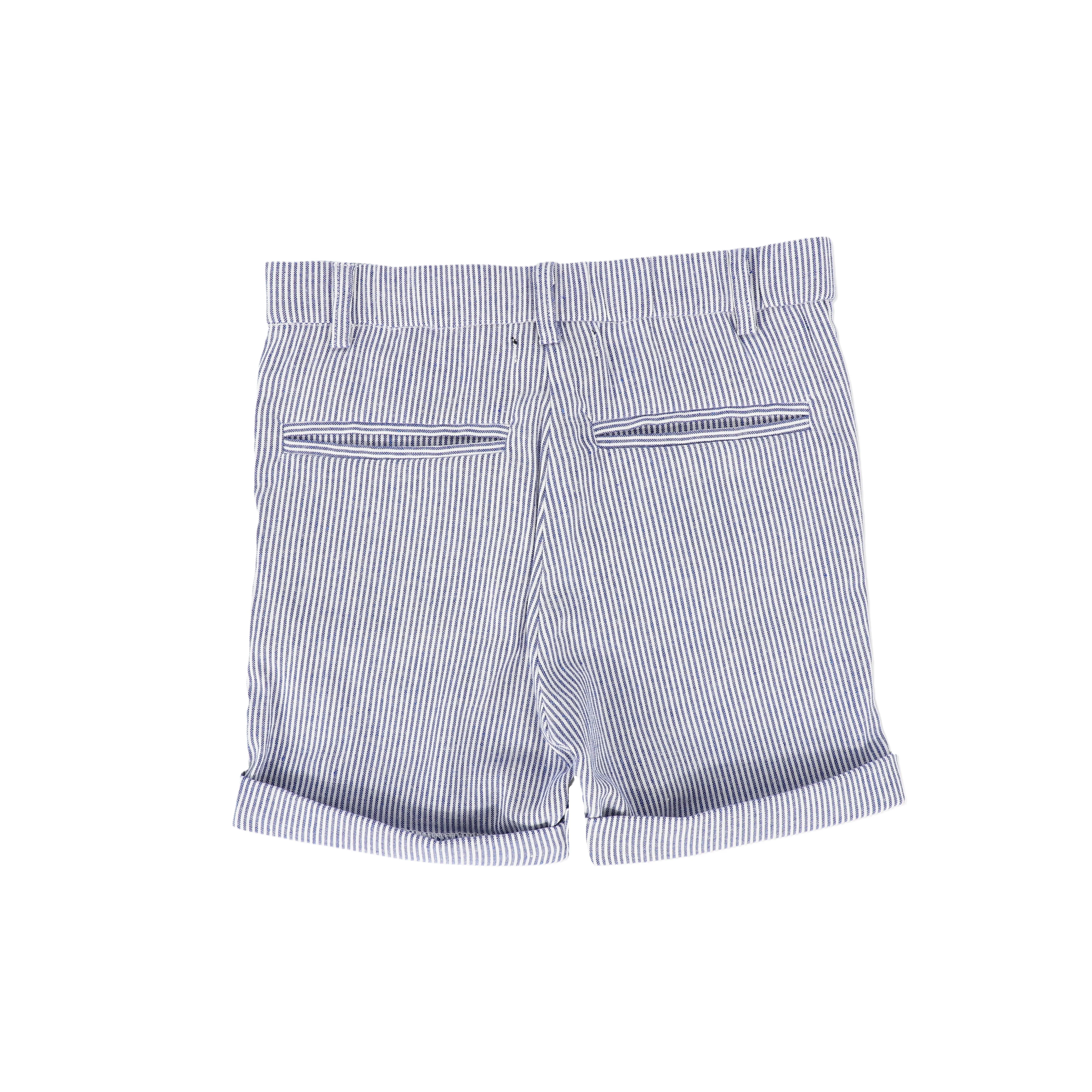 BAMBOO NAVY/WHITE STRIPED SHORTS [FINAL SALE] - Image 2