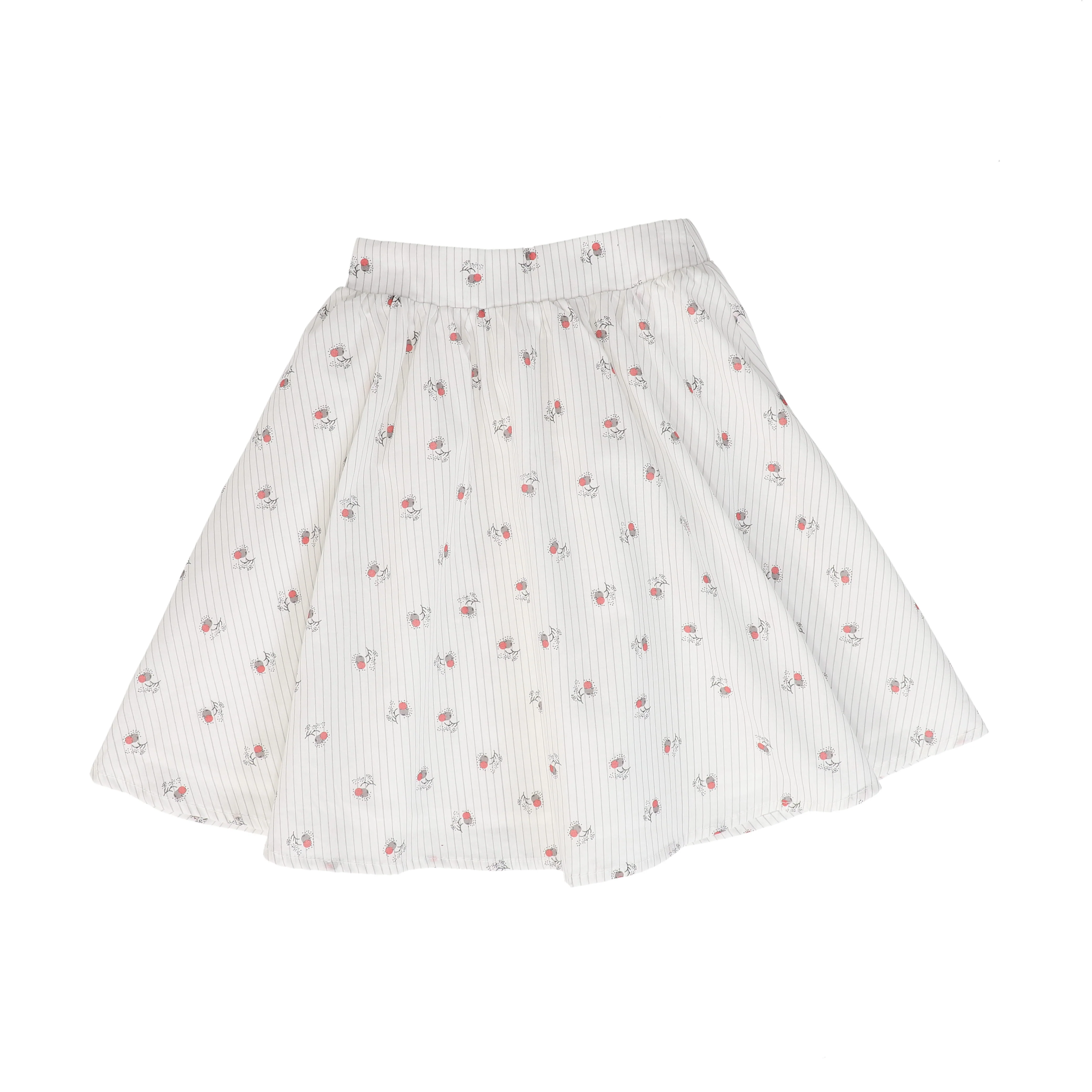 BAMBOO WHITE CHERRY PRINT SKIRT [FINAL SALE] - Image 2