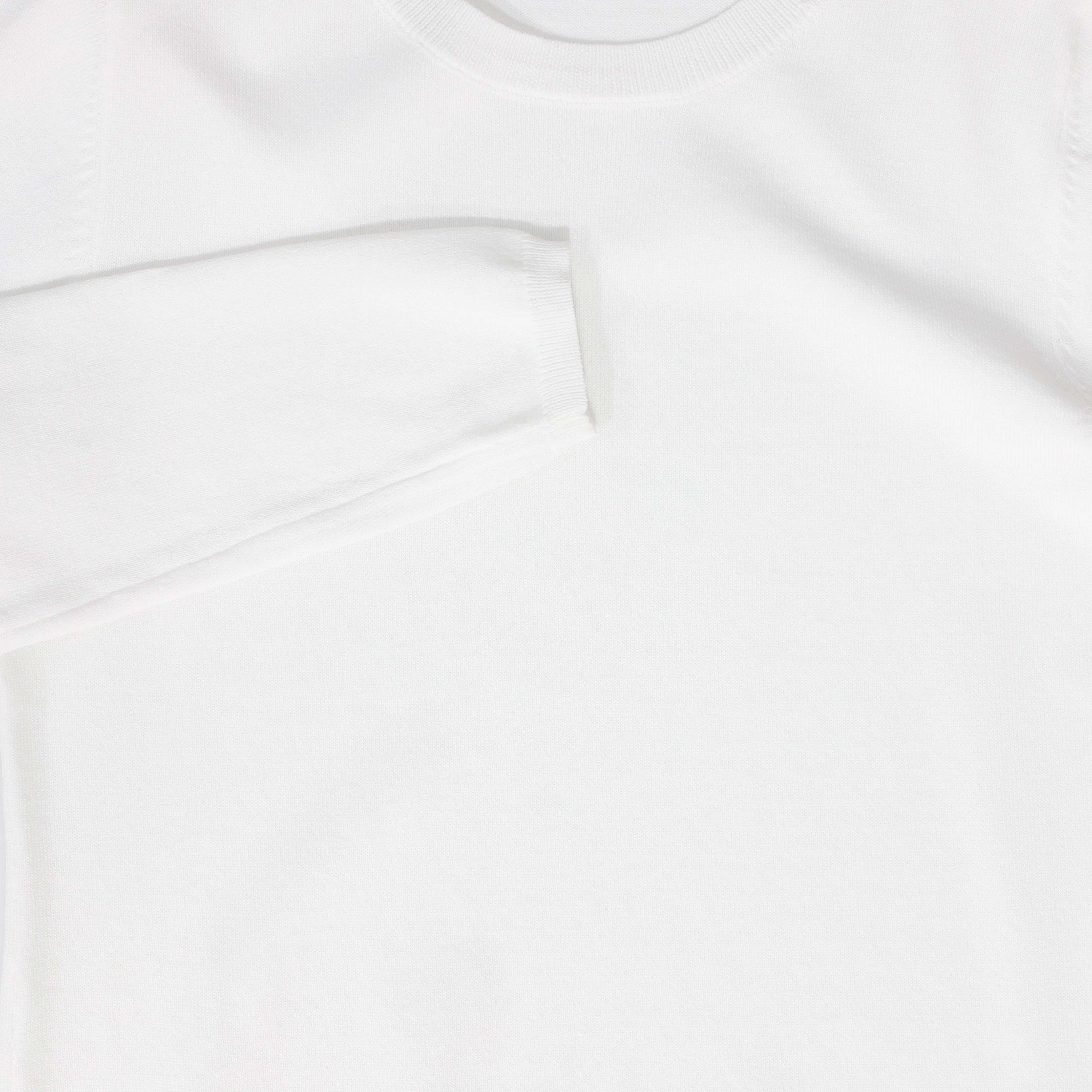BAMBOO WHITE FLAT KNIT SWEATER [FINAL SALE] - Image 3