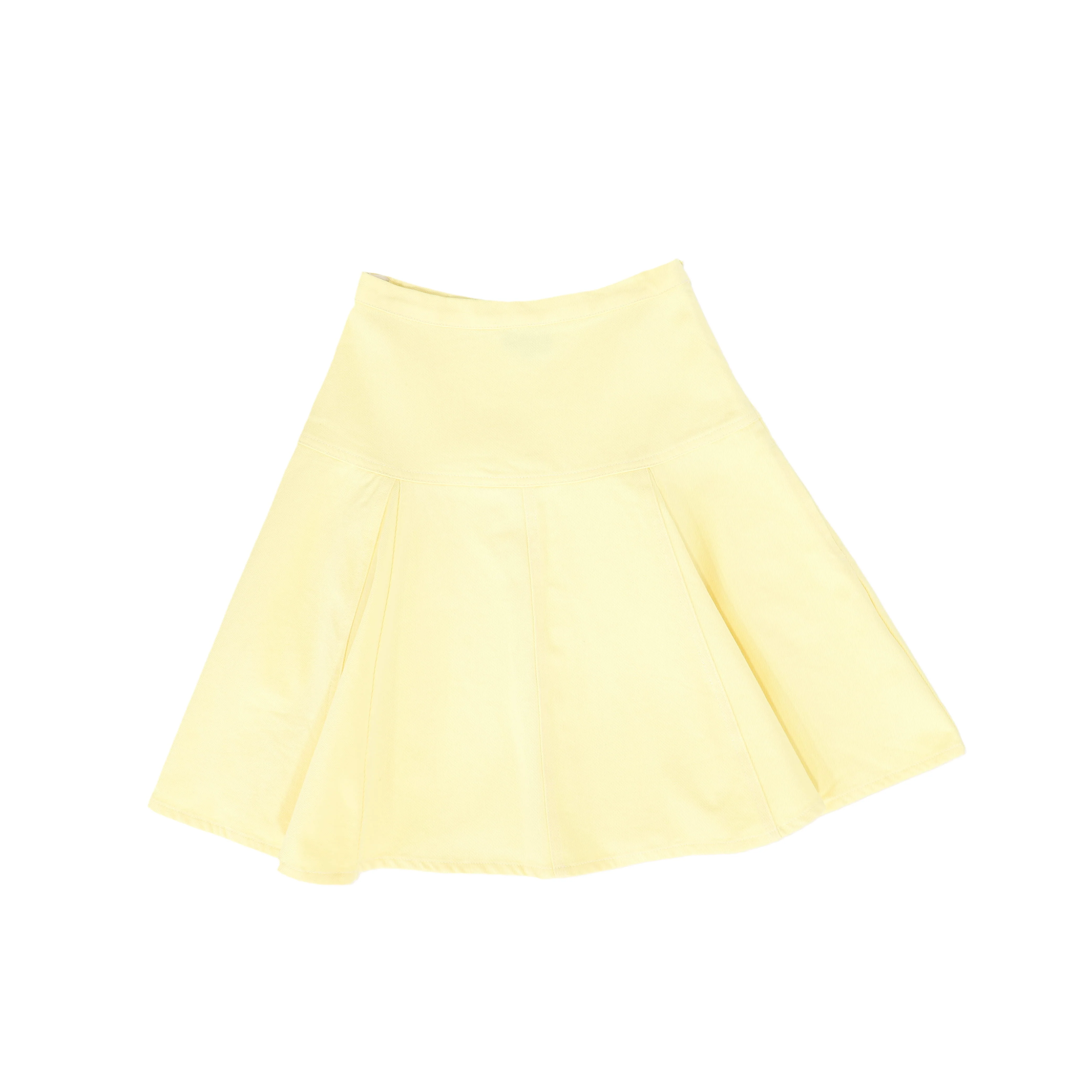 BAMBOO YELLOW PLEAT FLAIR  SKIRT [FINAL SALE] - Image 2