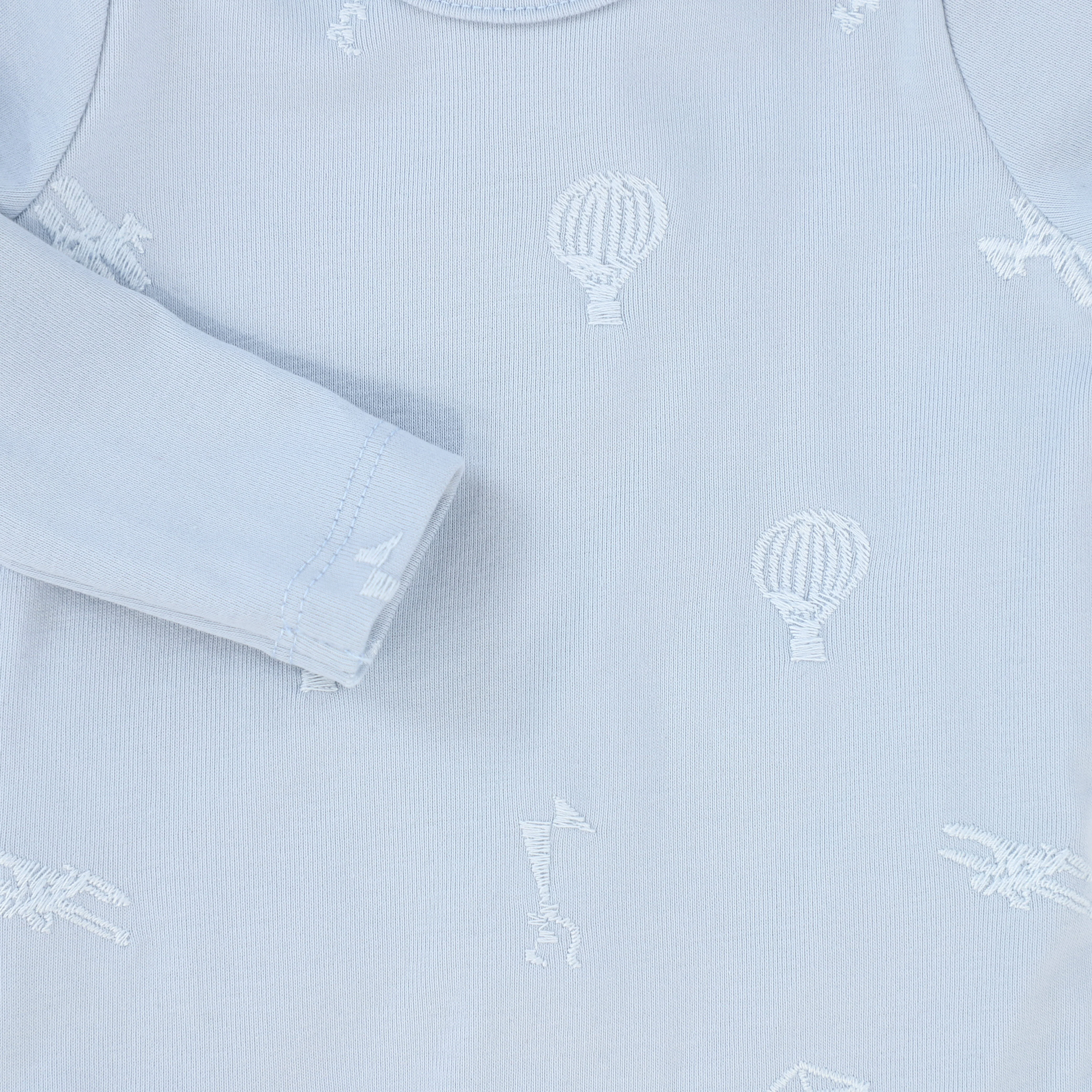 BEBE JOLEE BLUE HOT AIR BALLOON STITCHED FOOTIE - Image 2