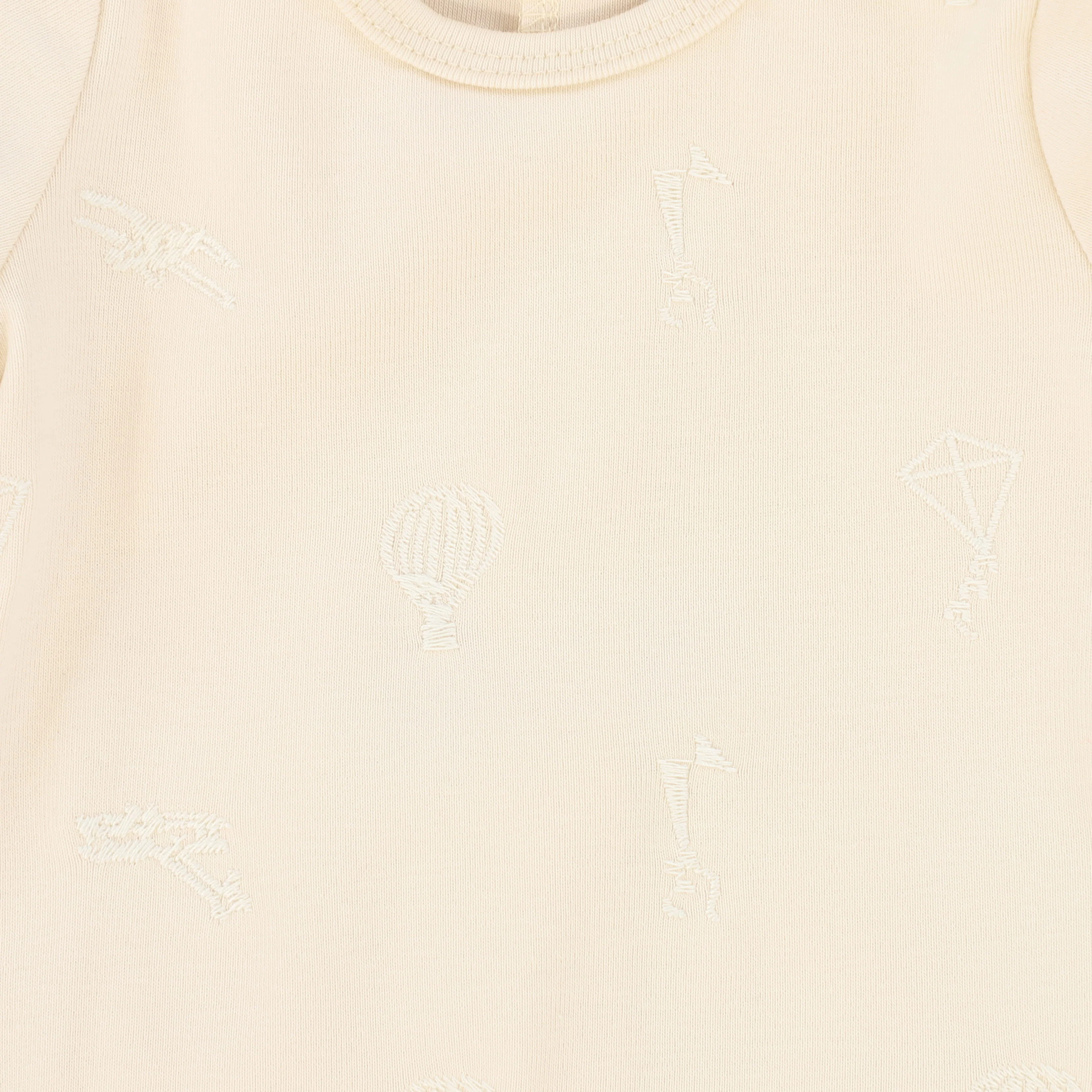 BEBE JOLEE CREAM HOT AIR BALLOON STITCHED FOOTIE - Image 2