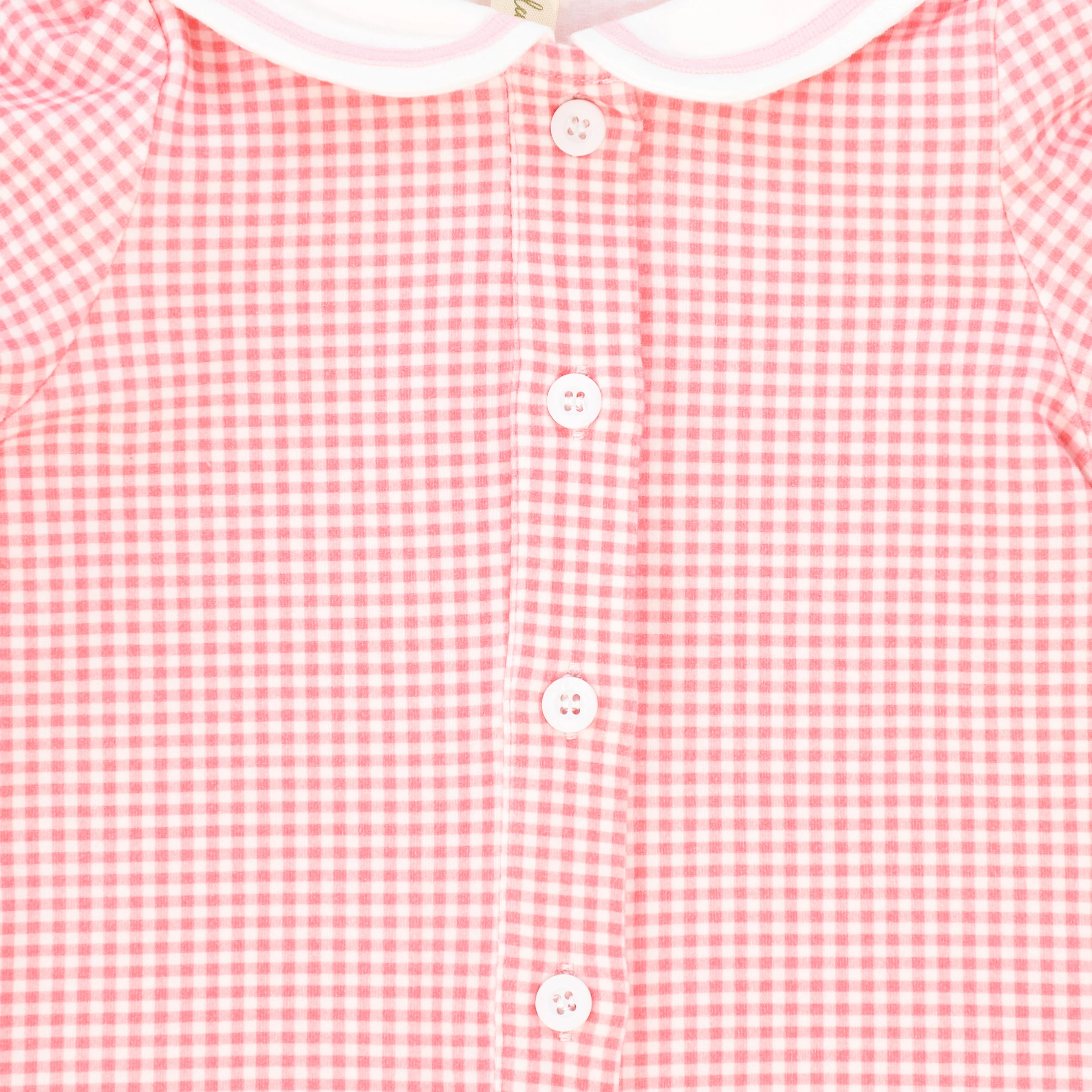 BEBE JOLEE FUCHSIA PINK GINGHAM COLLAR PAJAMA SET - Image 3