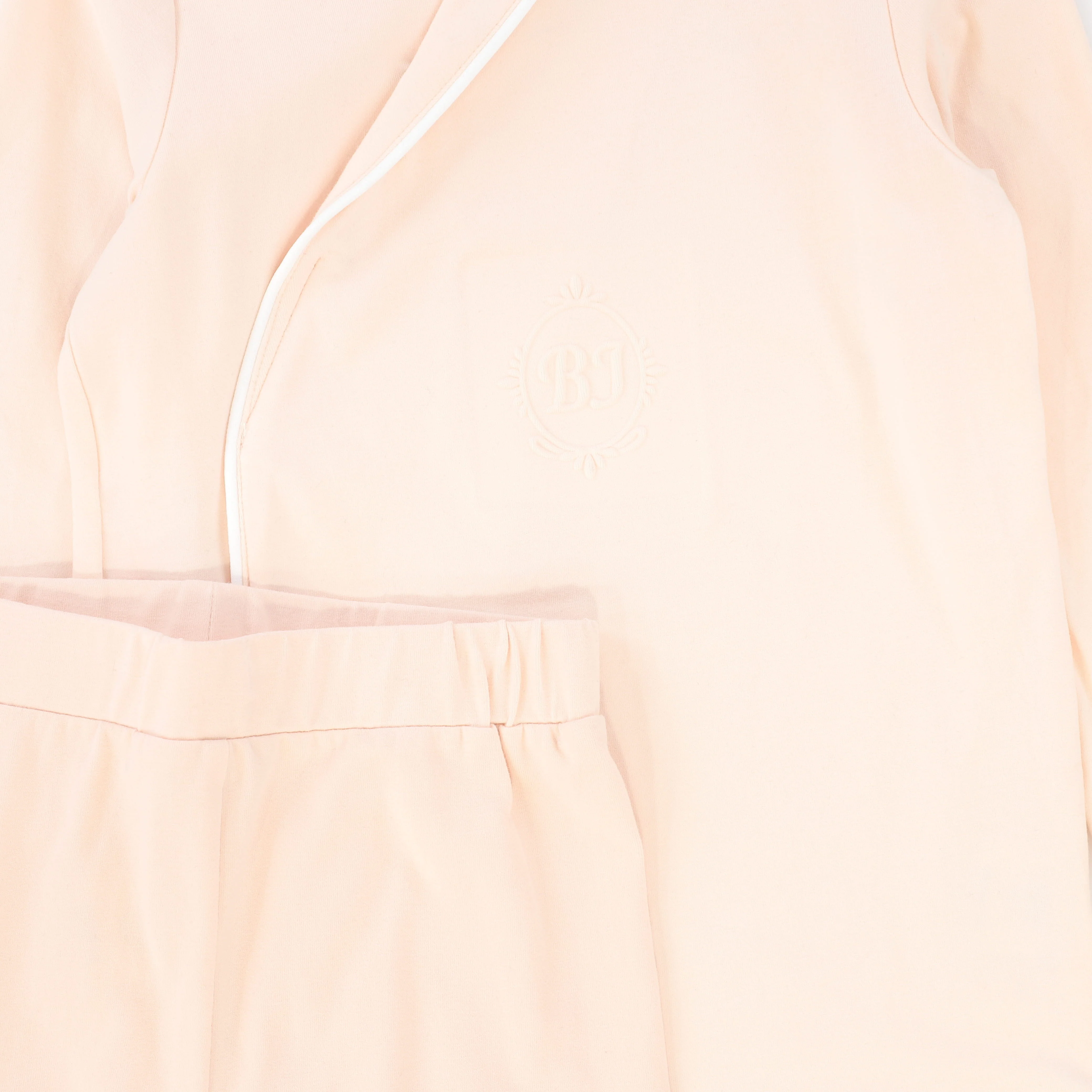 BEBE JOLEE PINK PIPED WRAP PAJAMAS [FINAL SALE] - Image 2