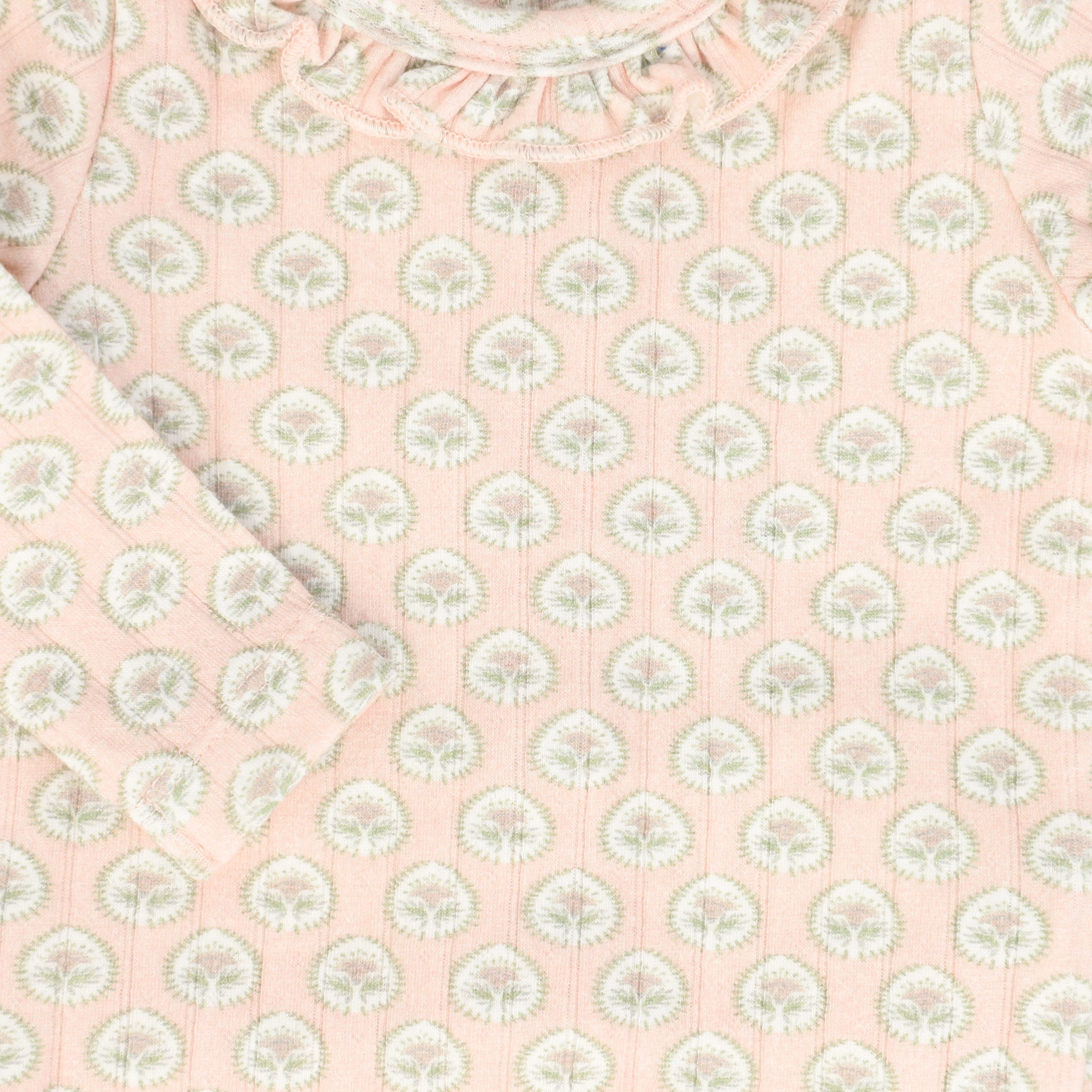 BEBE JOLEE PINK POINTELLE PETAL FOOTIE + BONNET - Image 2