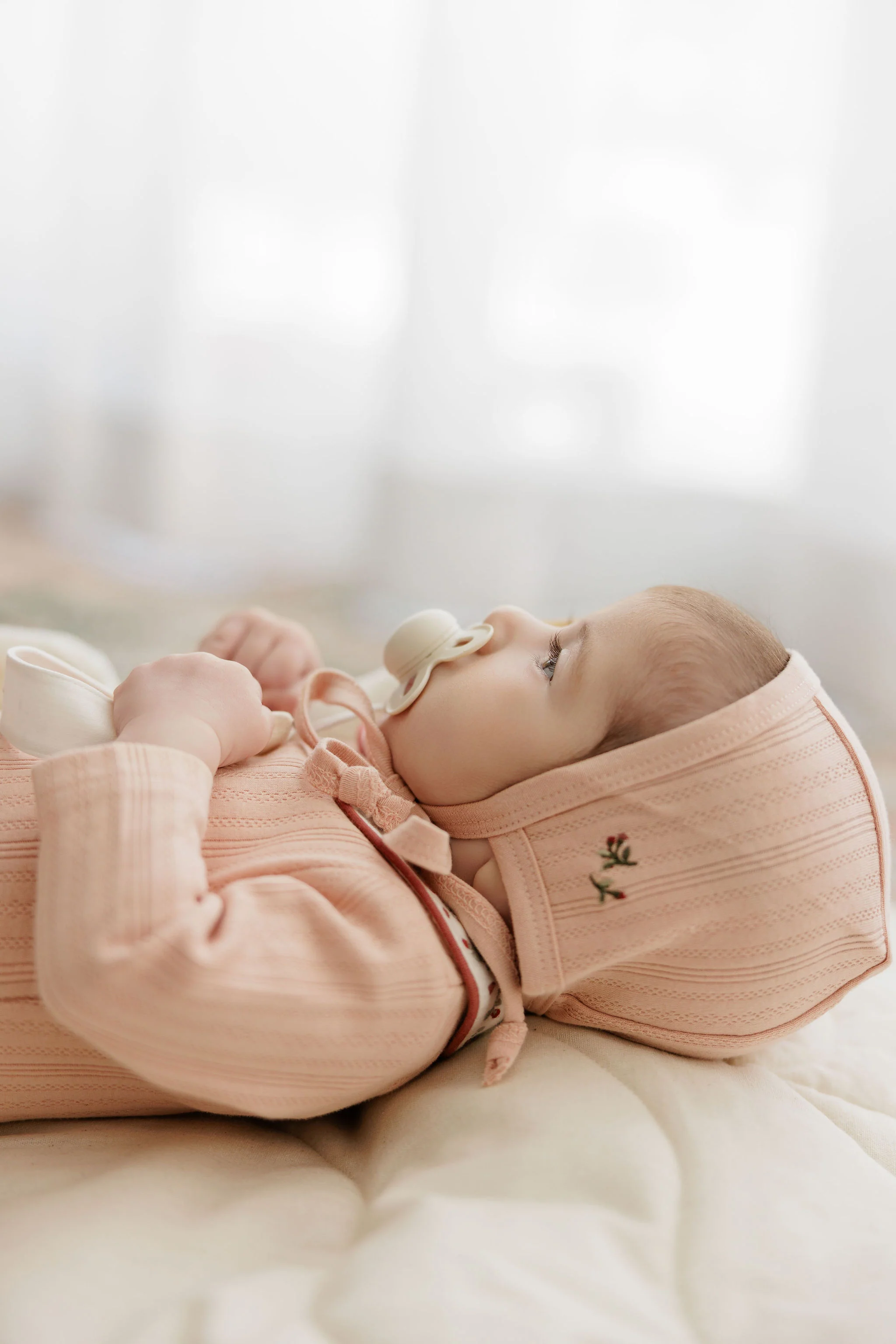 ELYS & CO PINK FLORAL EMBROIDERED LAYETTE SET - Image 2