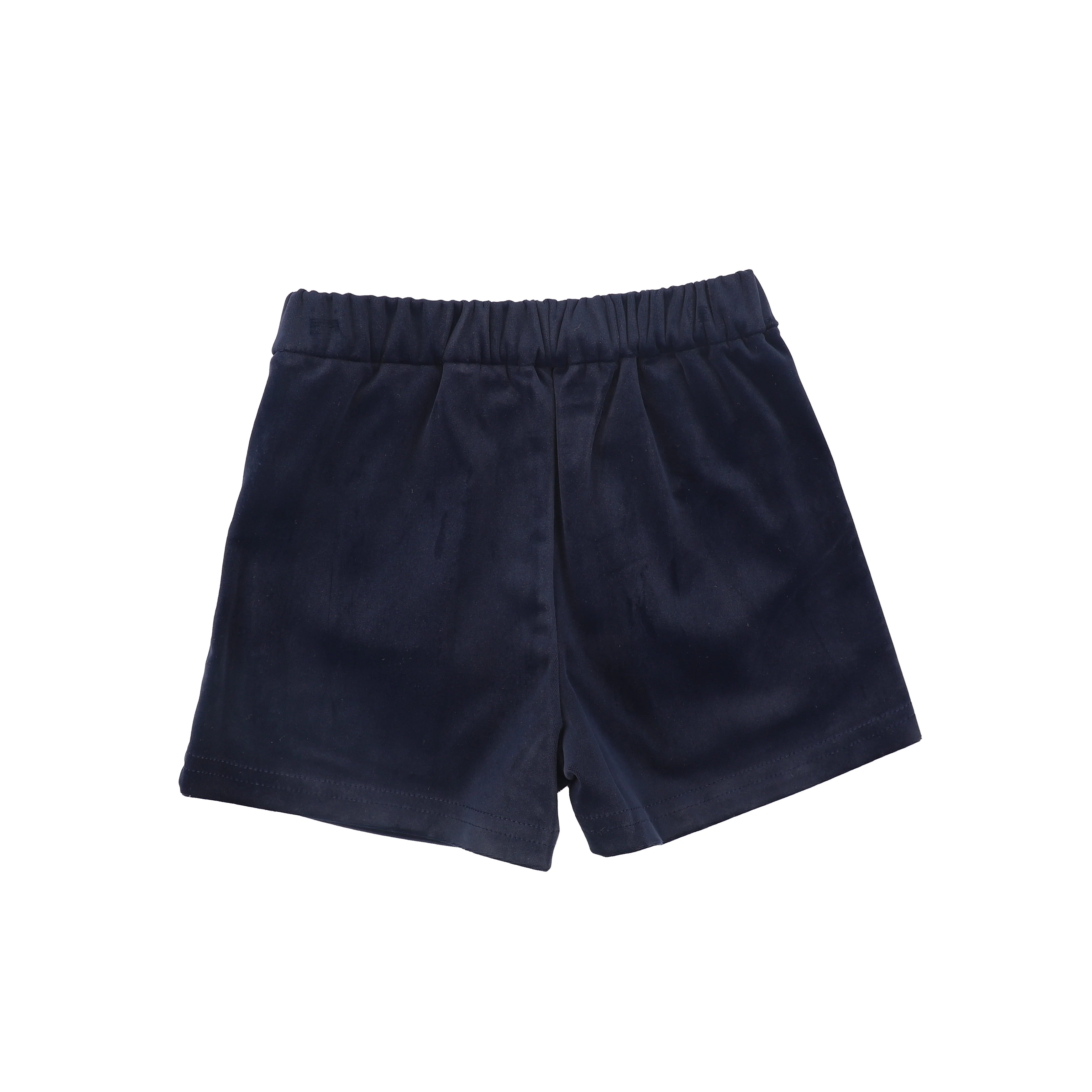 FRANCESCA GUILIANO BLUE VELVET POCKET SHORTS [FINAL SALE] - Image 2