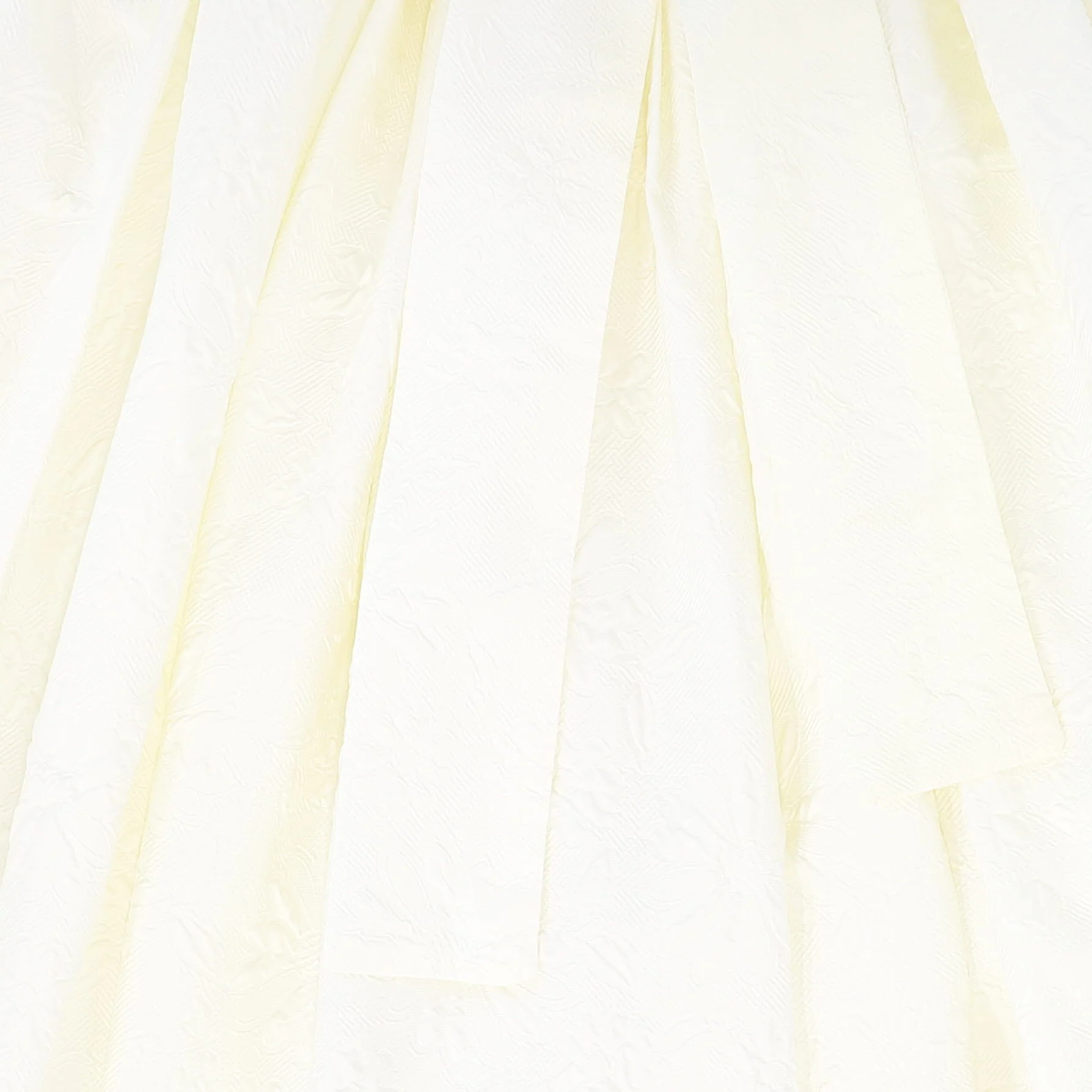 FRANCESCA GUILIANO CREAM EMBOSSED FLOWER HIGH WAIST FLUTTER SLEEVE GOWN - Image 4