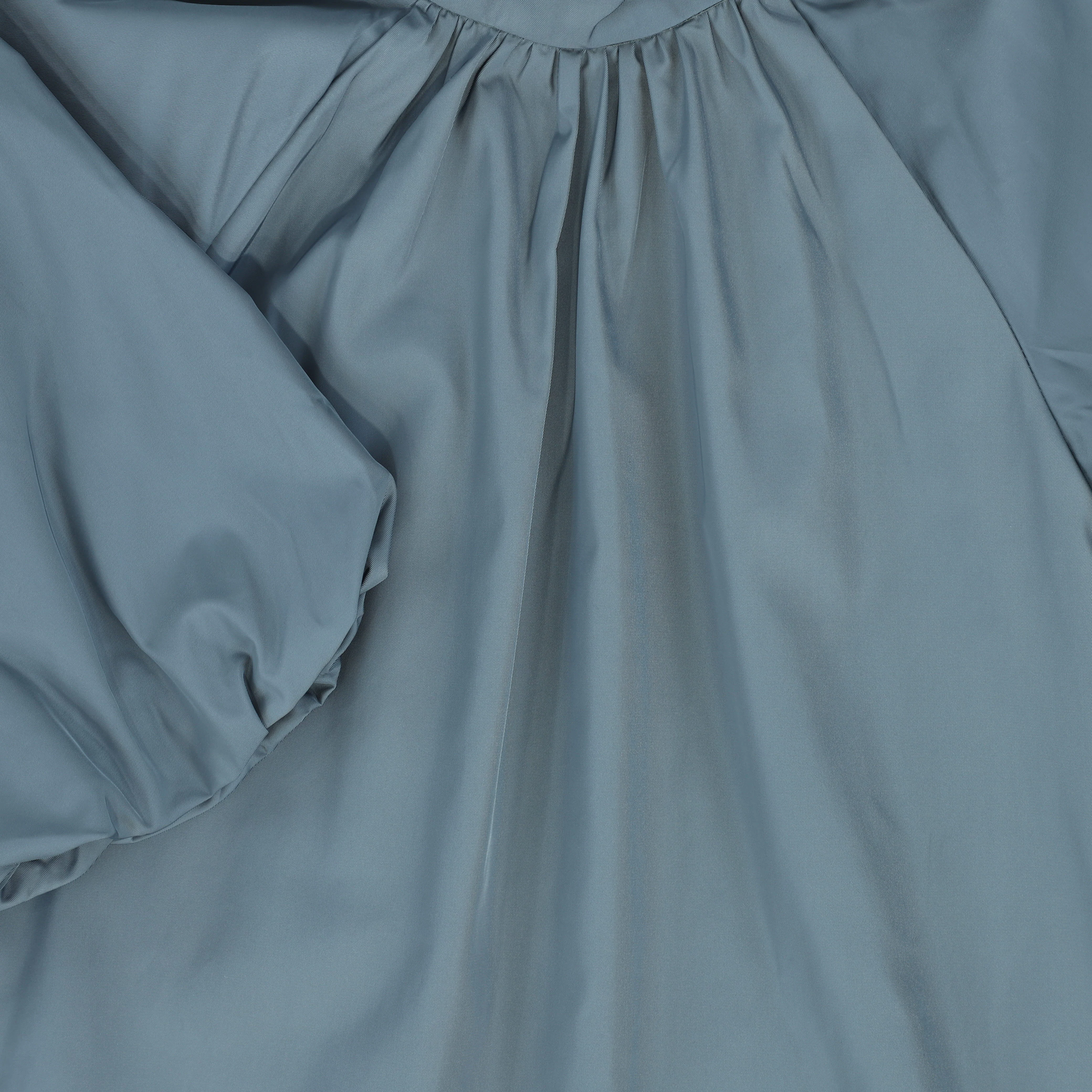 FRANCESCA GUILIANO DUSTY BLUE PUFF SLEEVE NECK TIE DRESS [FINAL SALE] - Image 3