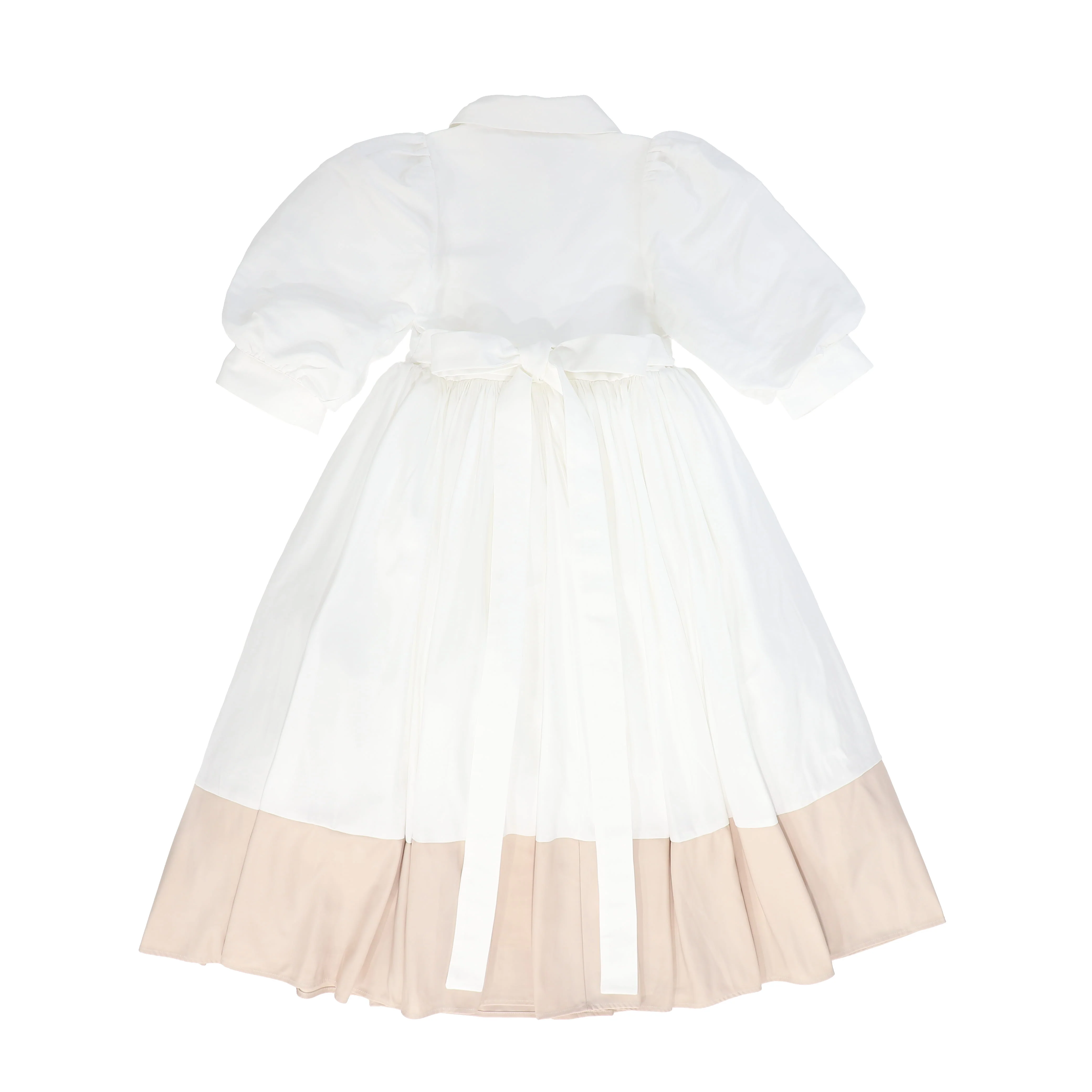FRANCESCA GUILIANO IVORY COLORBLOCK COLLAR GOWN - Image 2