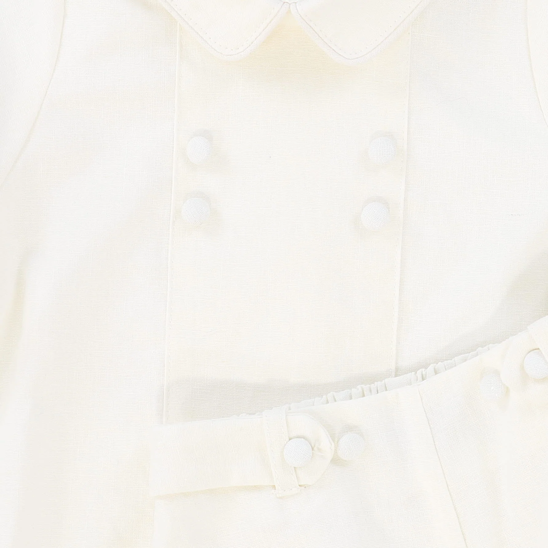FRANCESCA GUILIANO WHITE PIPED LINEN COLLAR SET [FINAL SALE] - Image 5