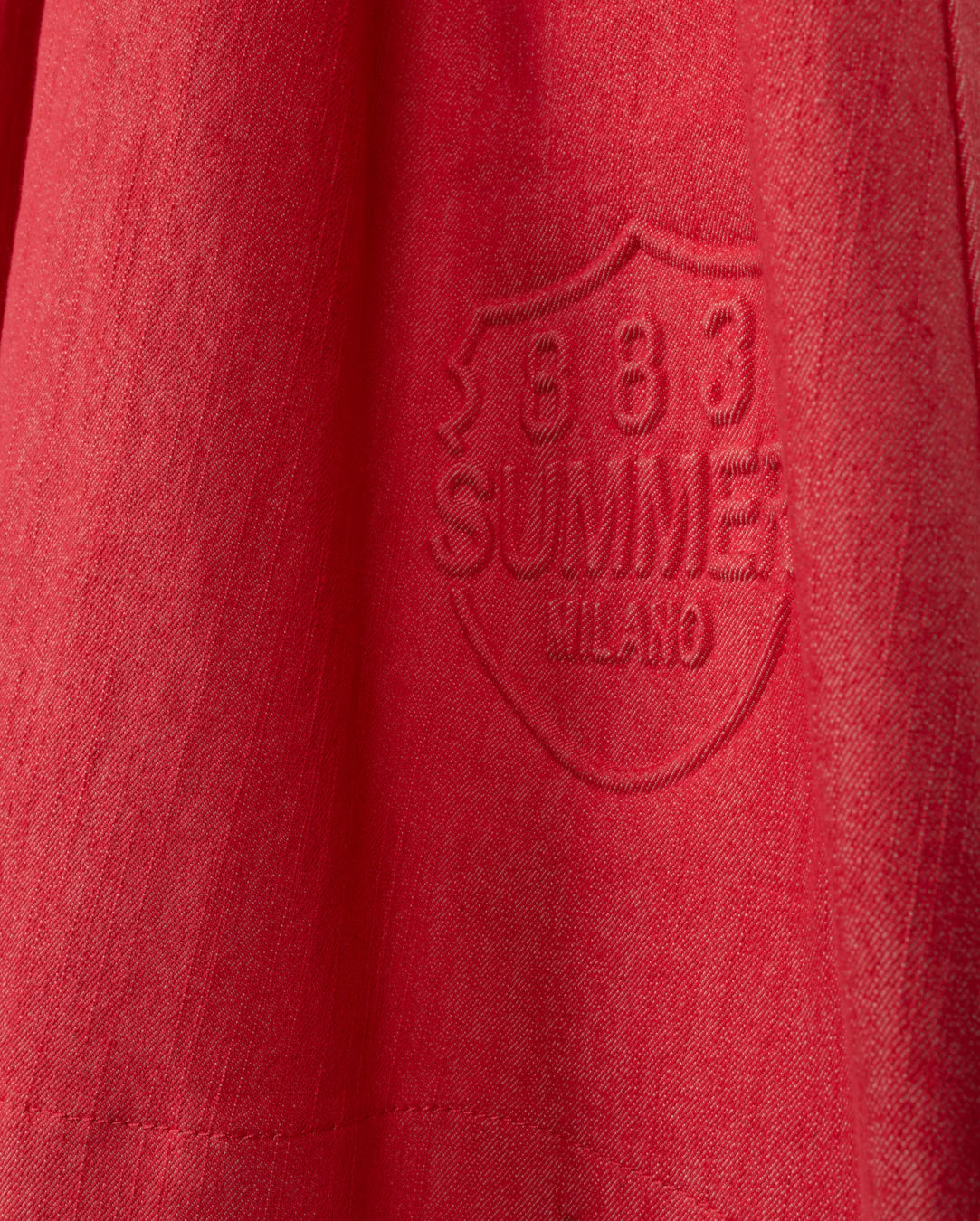 HELLO YELLOW RED DENIM COLLAR DRESS [FINAL SALE] - Image 2