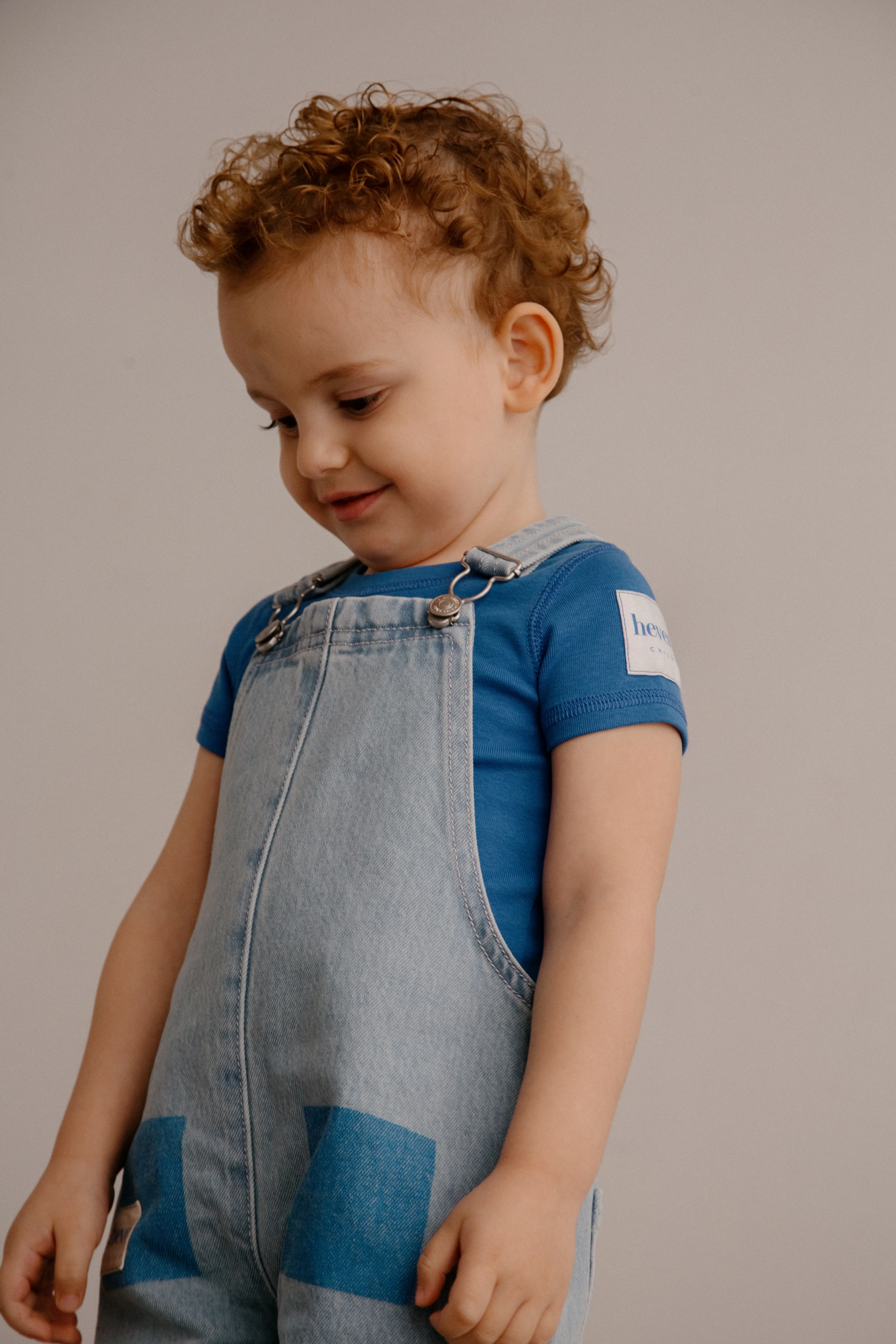 HEVEN CHILD BLUE DENIM POCKET OVERALLS [FINAL SALE] - Image 2