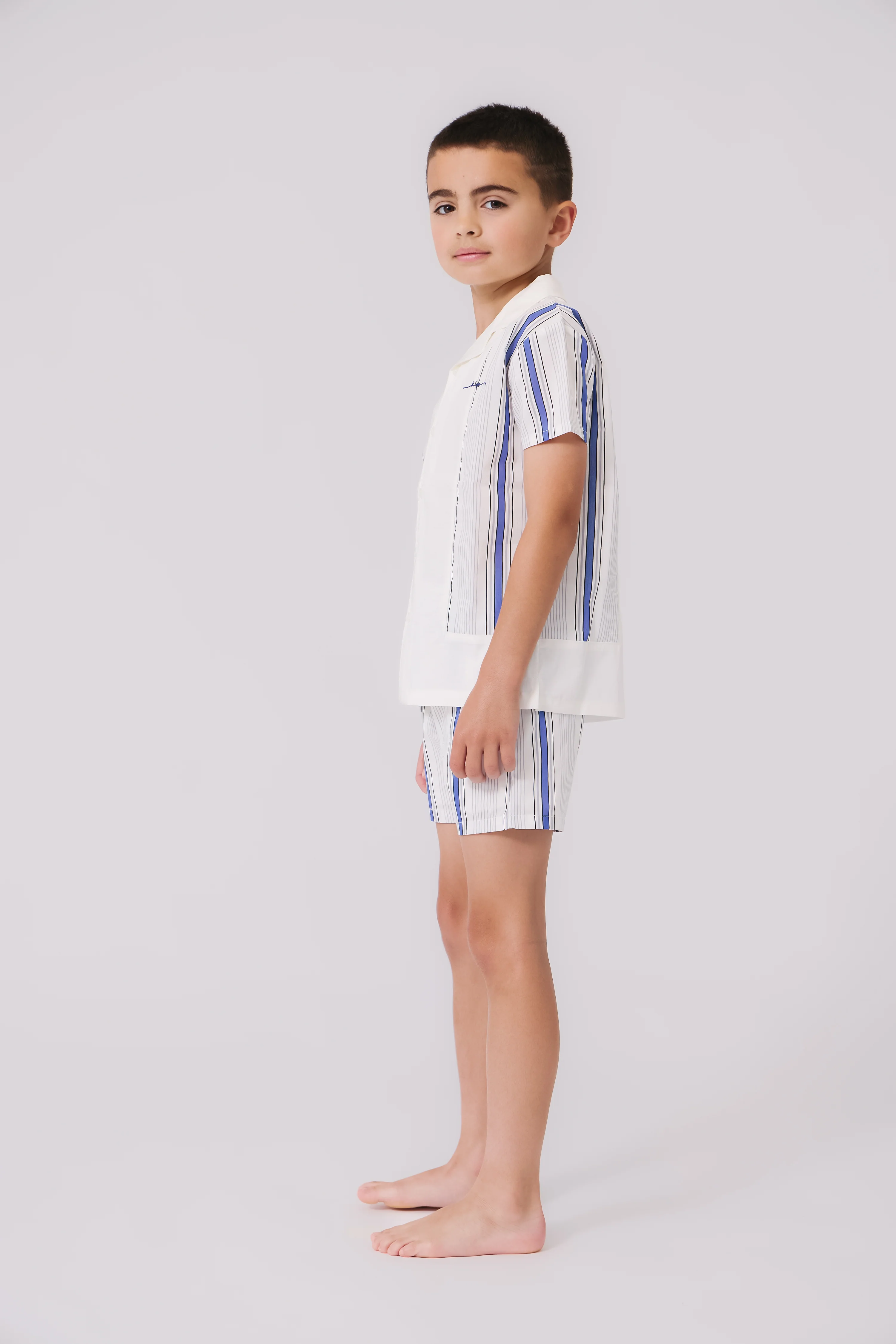 KIPP BLUE/WHITE SIDE STRIPE SHORTS [FINAL SALE] - Image 2