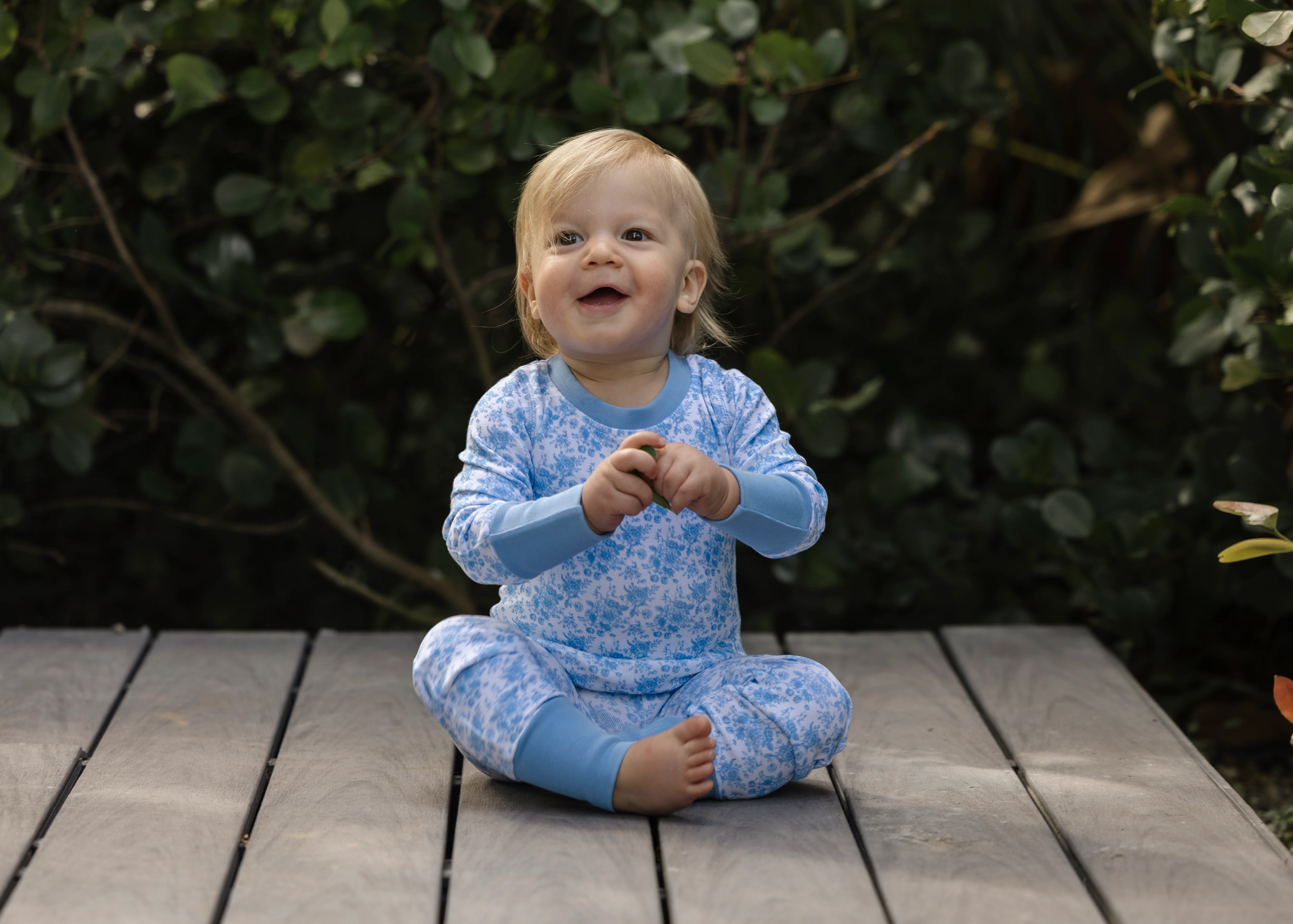 LAMOUR LOU BLUE TOILE PAJAMA SET [FINAL SALE] - Image 2