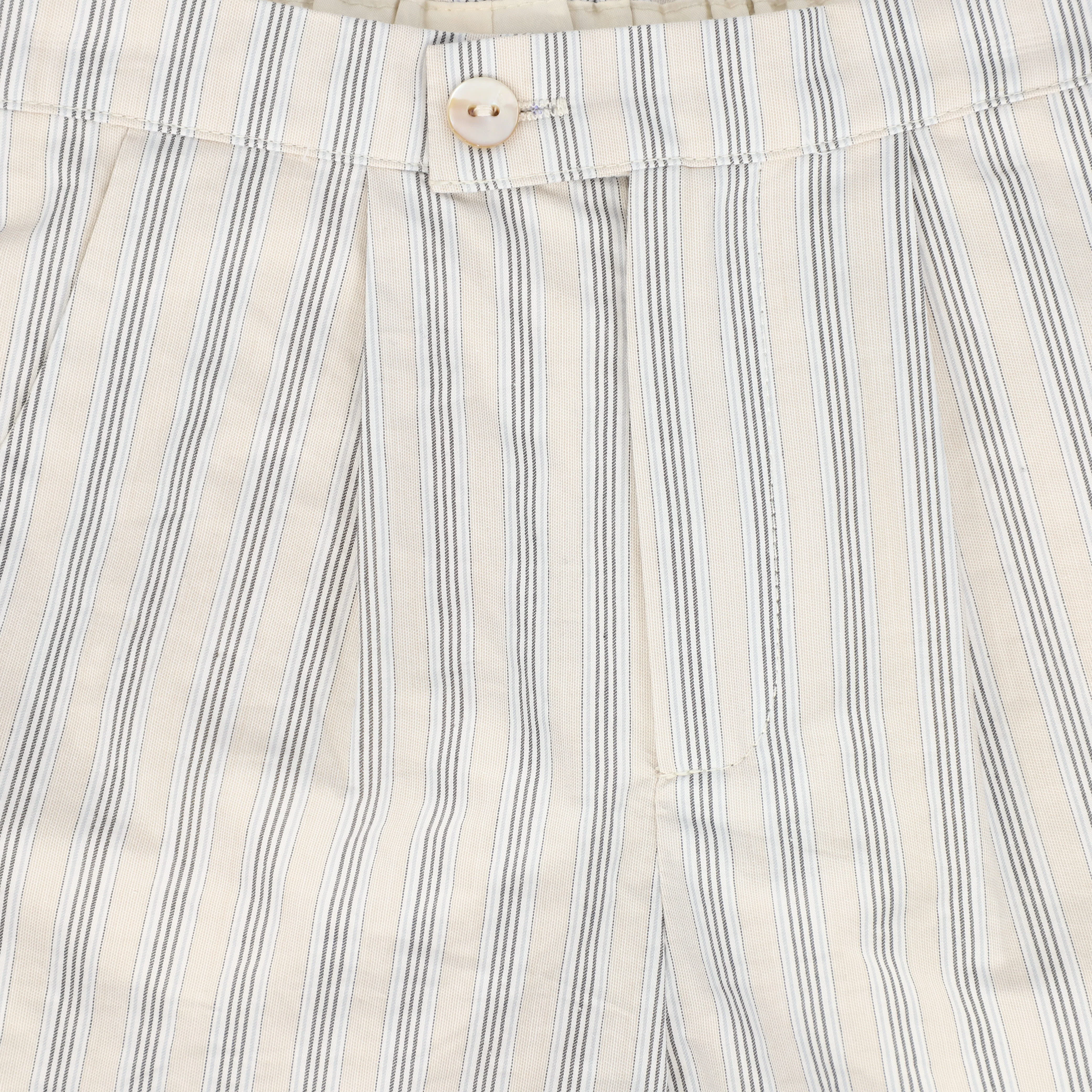 LE BOURDON BEIGE DOUBLE STRIPE SHORTS [FINAL SALE] - Image 3
